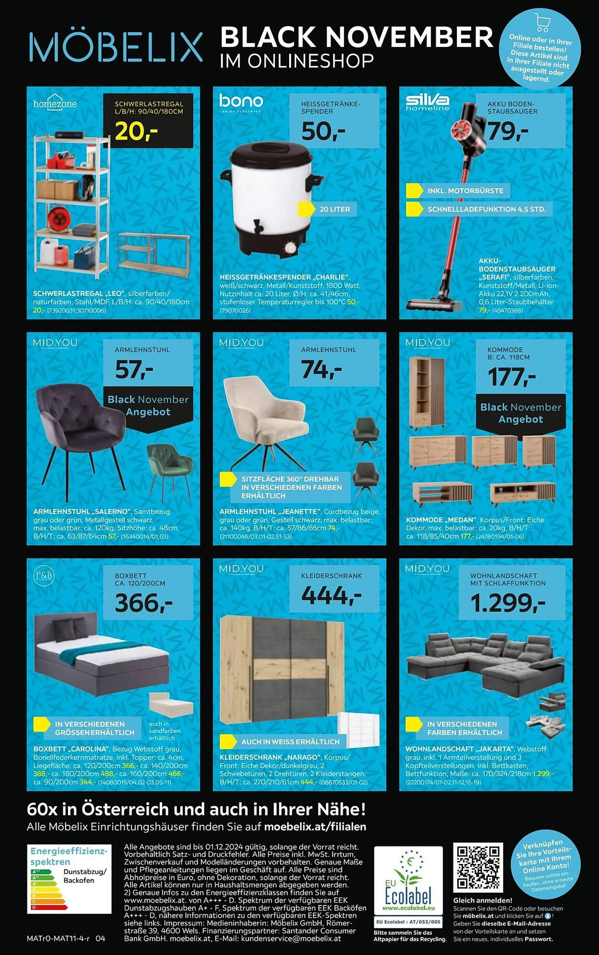 Möbelix Flugblatt von 10. November bis 1. Dezember 2024 - Flugblätt seite  2