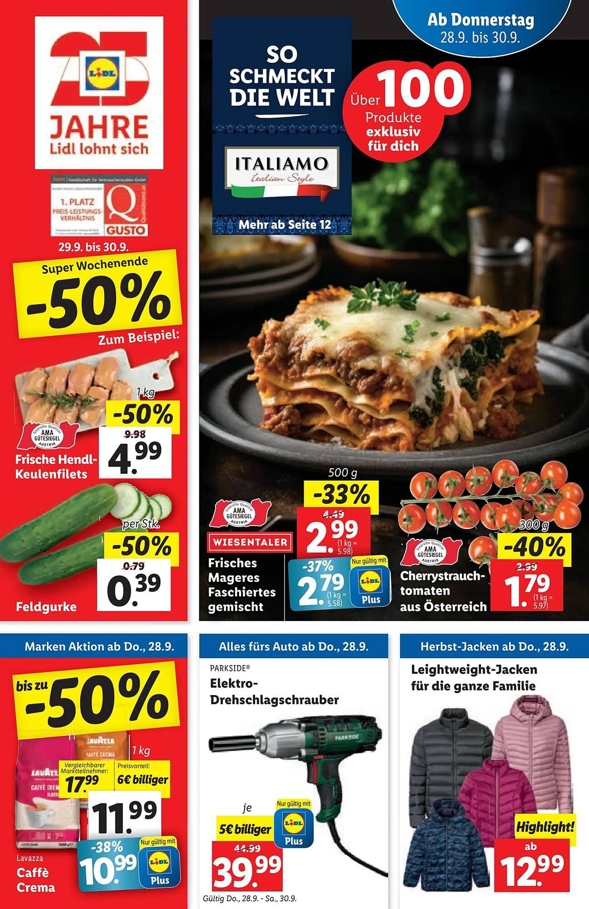 Lidl Flugblatt von 27. September bis 4. Oktober 2023 - Flugblätt seite  1
