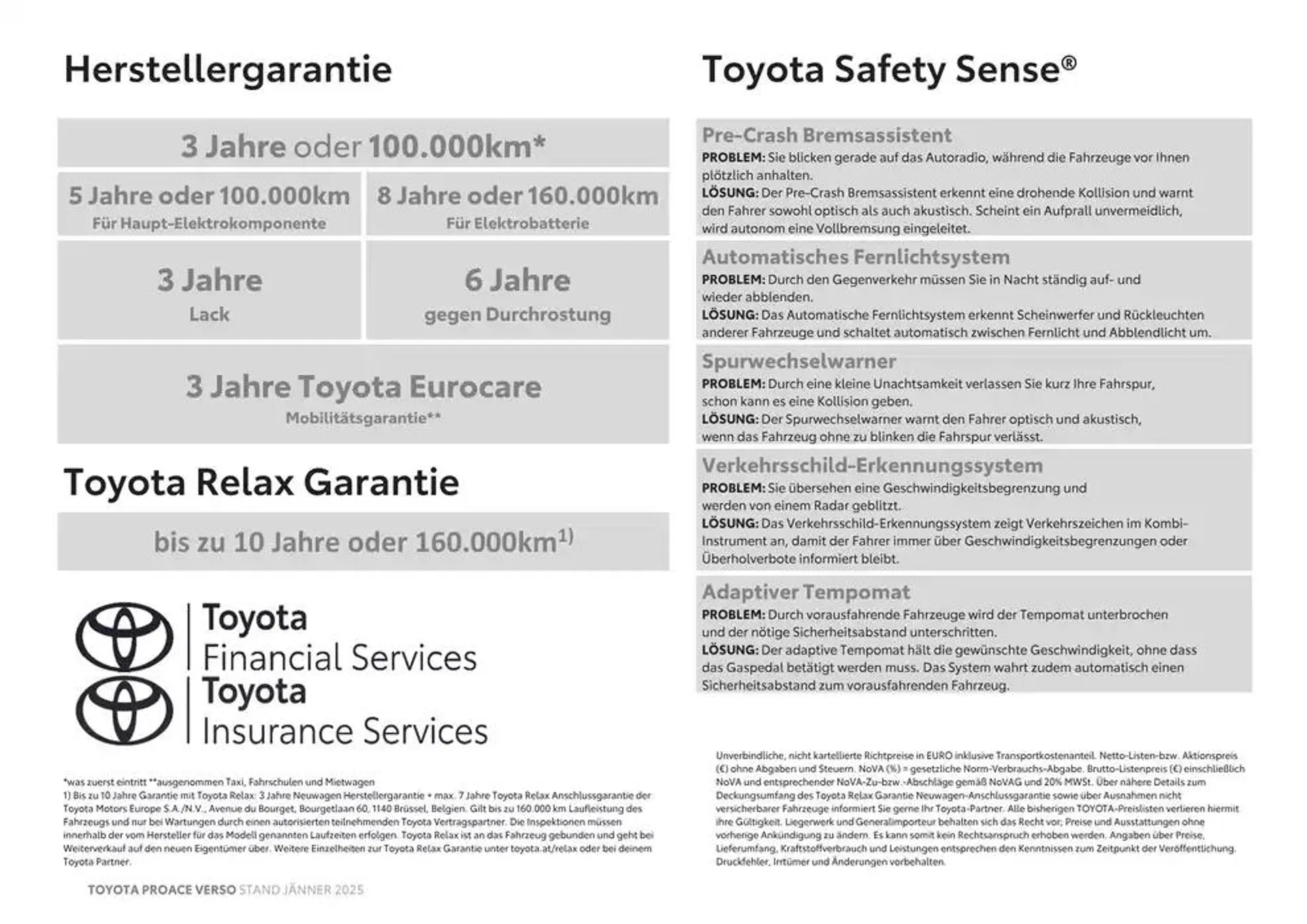 Toyota Proace Verso & Proace Verso Electric von 4. Jänner bis 4. Jänner 2026 - Flugblätt seite  18