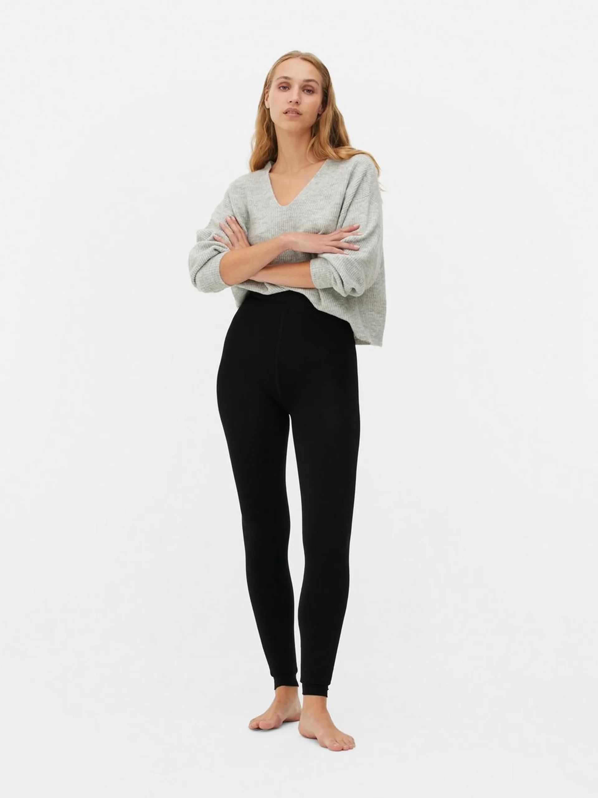 Gefütterte Samtleggings