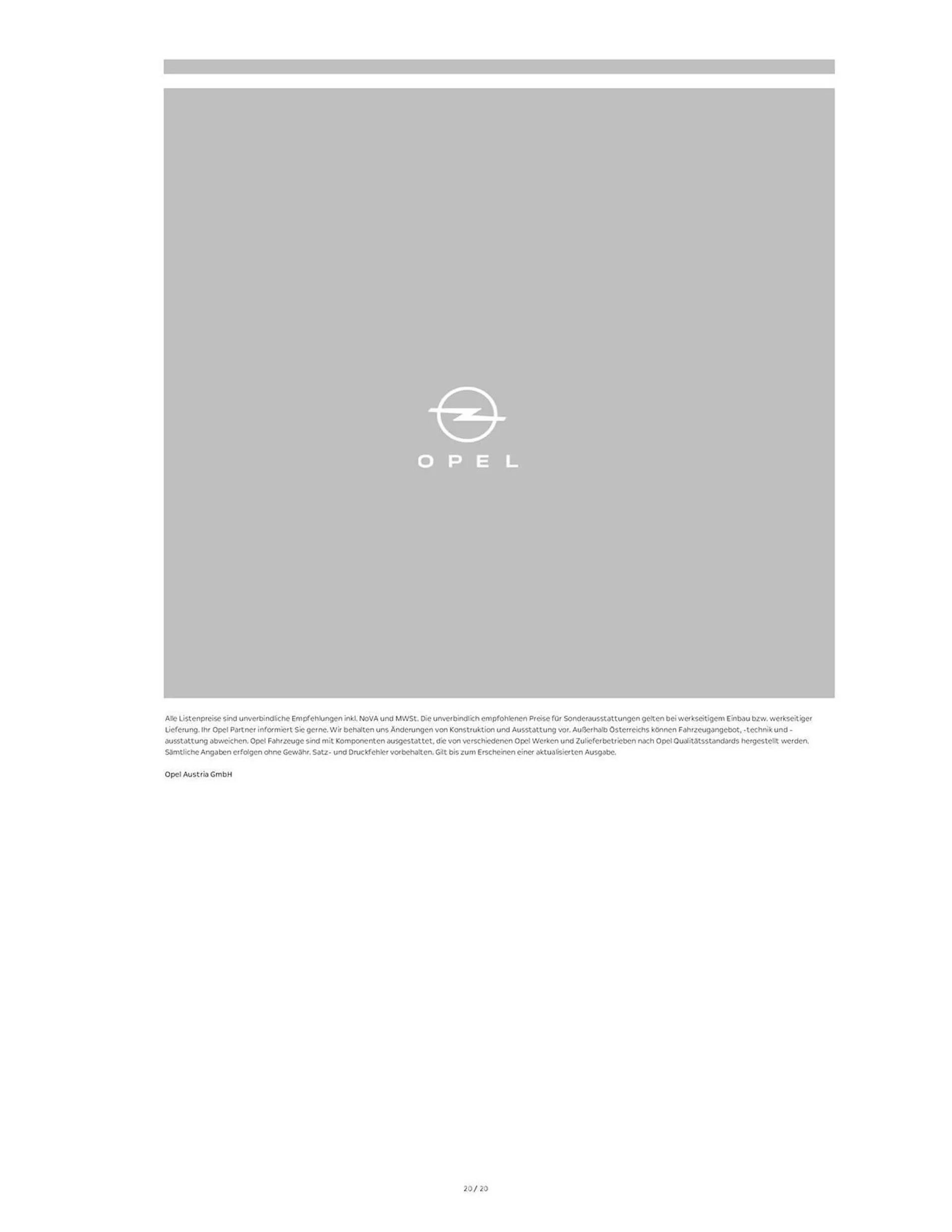 Opel Movano Flugblatt von 3. April bis 17. April 2024 - Flugblätt seite  20