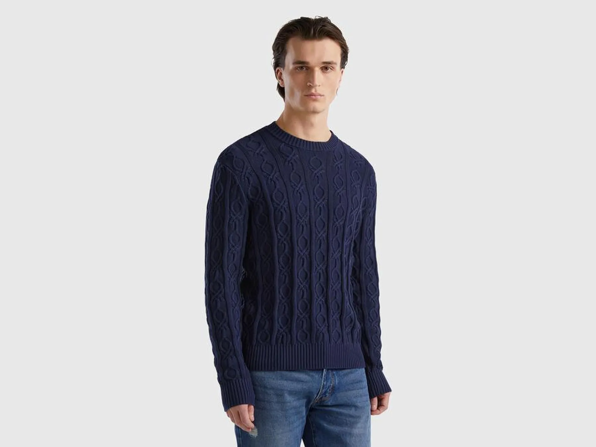 Monogramm-Pullover aus 100% Baumwolle