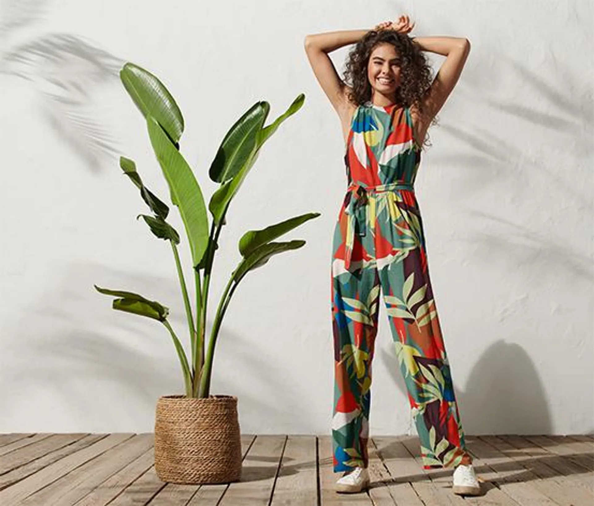 Jumpsuit mit Gürtel