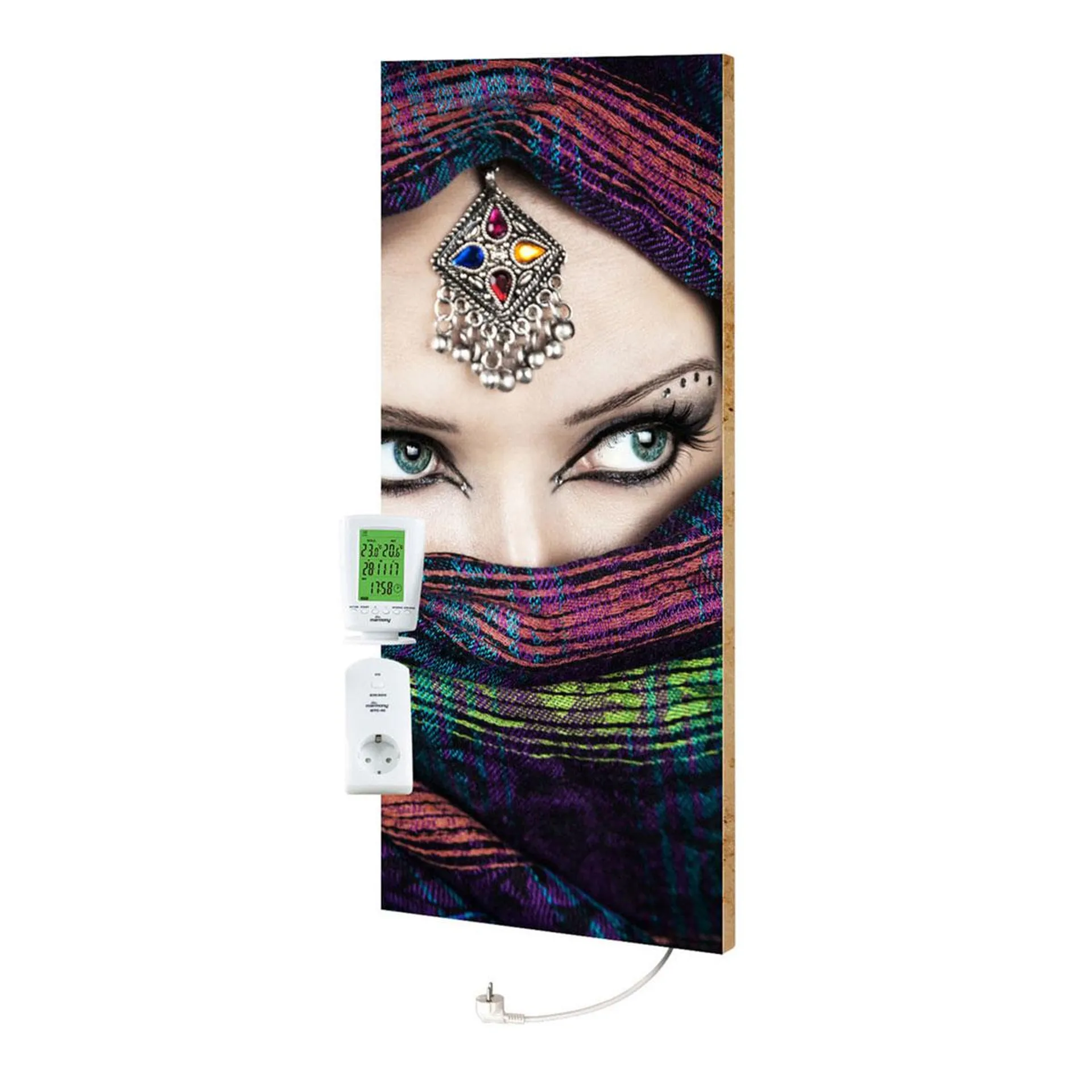 Design-Heizkörper Arabic Eyes 2 mit Thermostat 40 x 100 cm