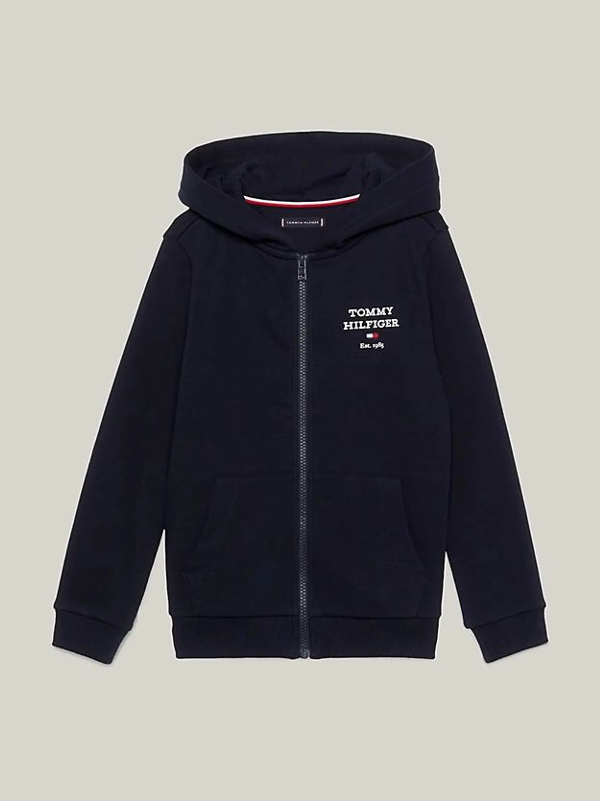 Reißverschluss-Hoodie mit Rückenlogo