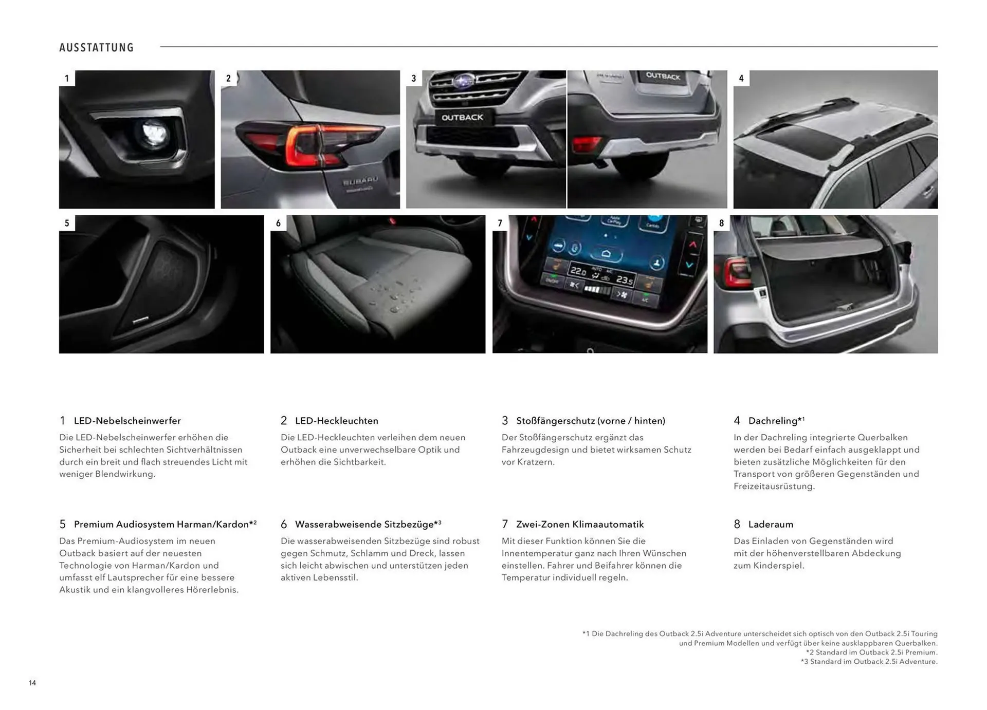 Subaru Outback Flugblatt von 3. November bis 3. November 2024 - Flugblätt seite  14