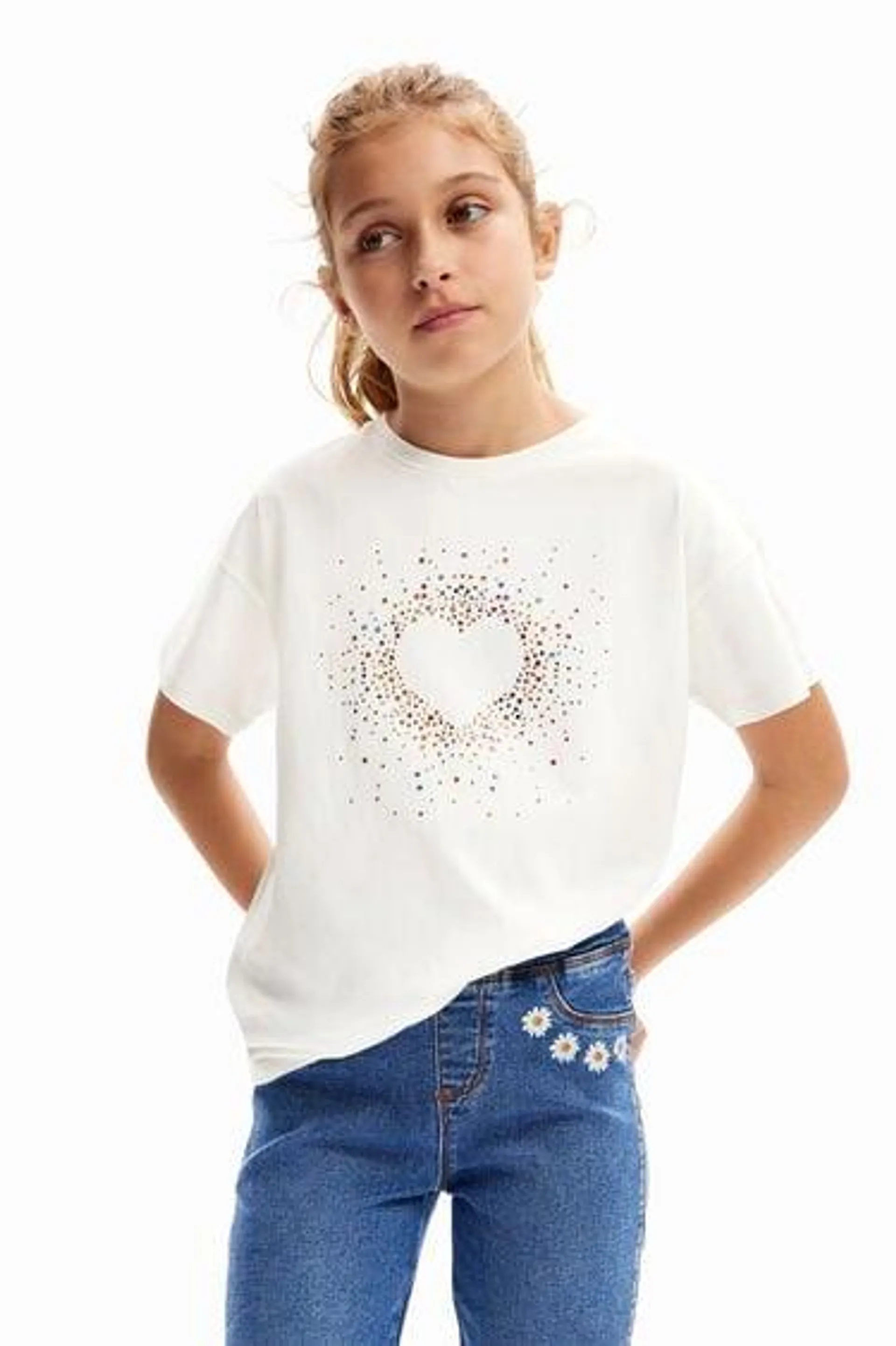 T-Shirt Herz Strass