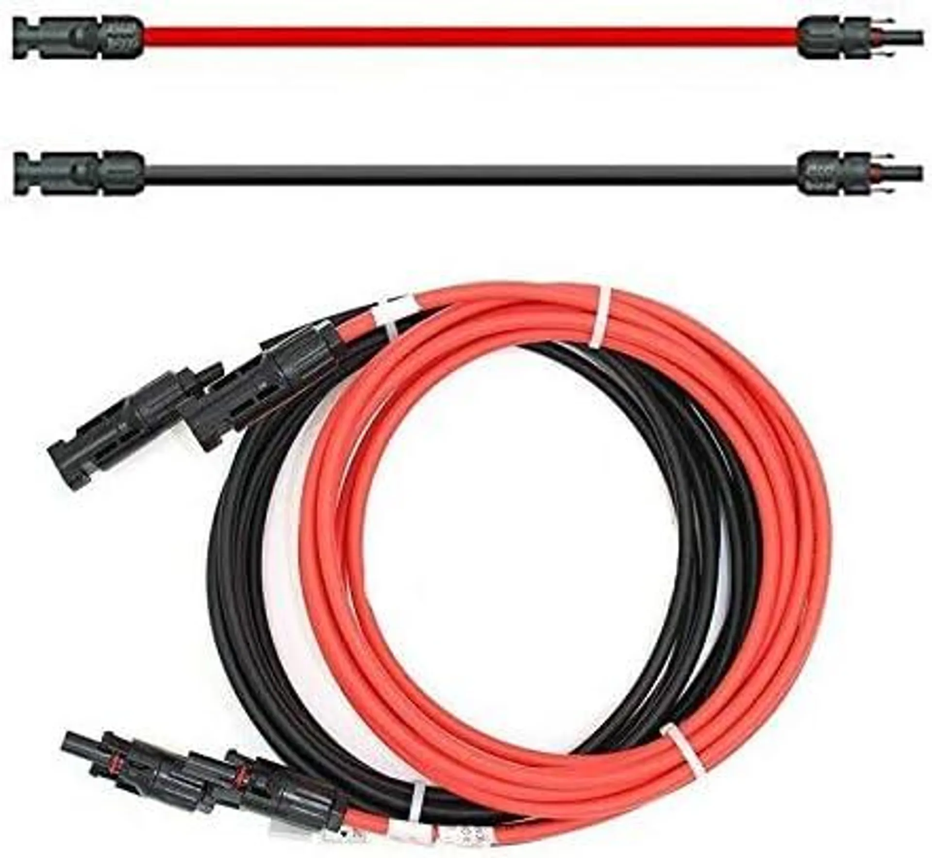 solartronics Verlängerungskabel 4mm² inkl. Solarstecker 2x5m - Solar Kabel Verlängerung beidseitig rot/schwarz - IP67 Photovoltaik Kabel mit Stecker - Solarkabel für PV Solaranlage - Made in Germany