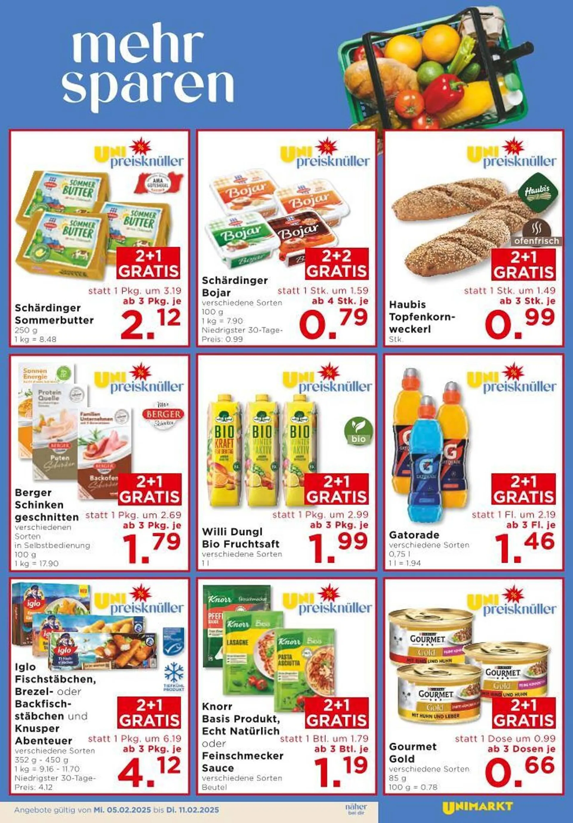 Unimarkt Flugblatt von 5. Februar bis 11. Februar 2025 - Flugblätt seite  3