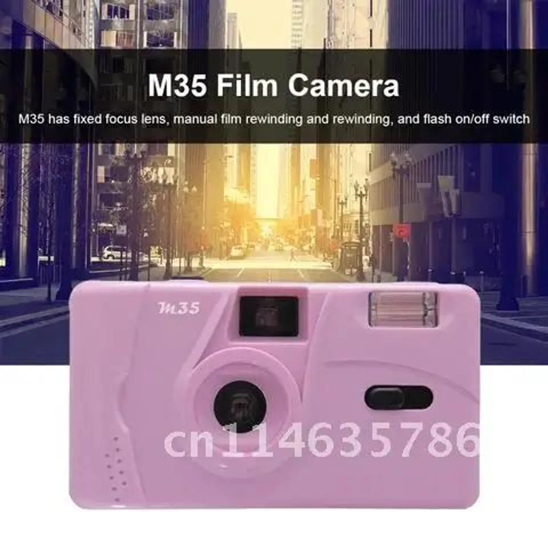 Reusable Retro Vintage M35 35mm Film Camera Non-Disposable Manual Flash Function Vintage Film Camera