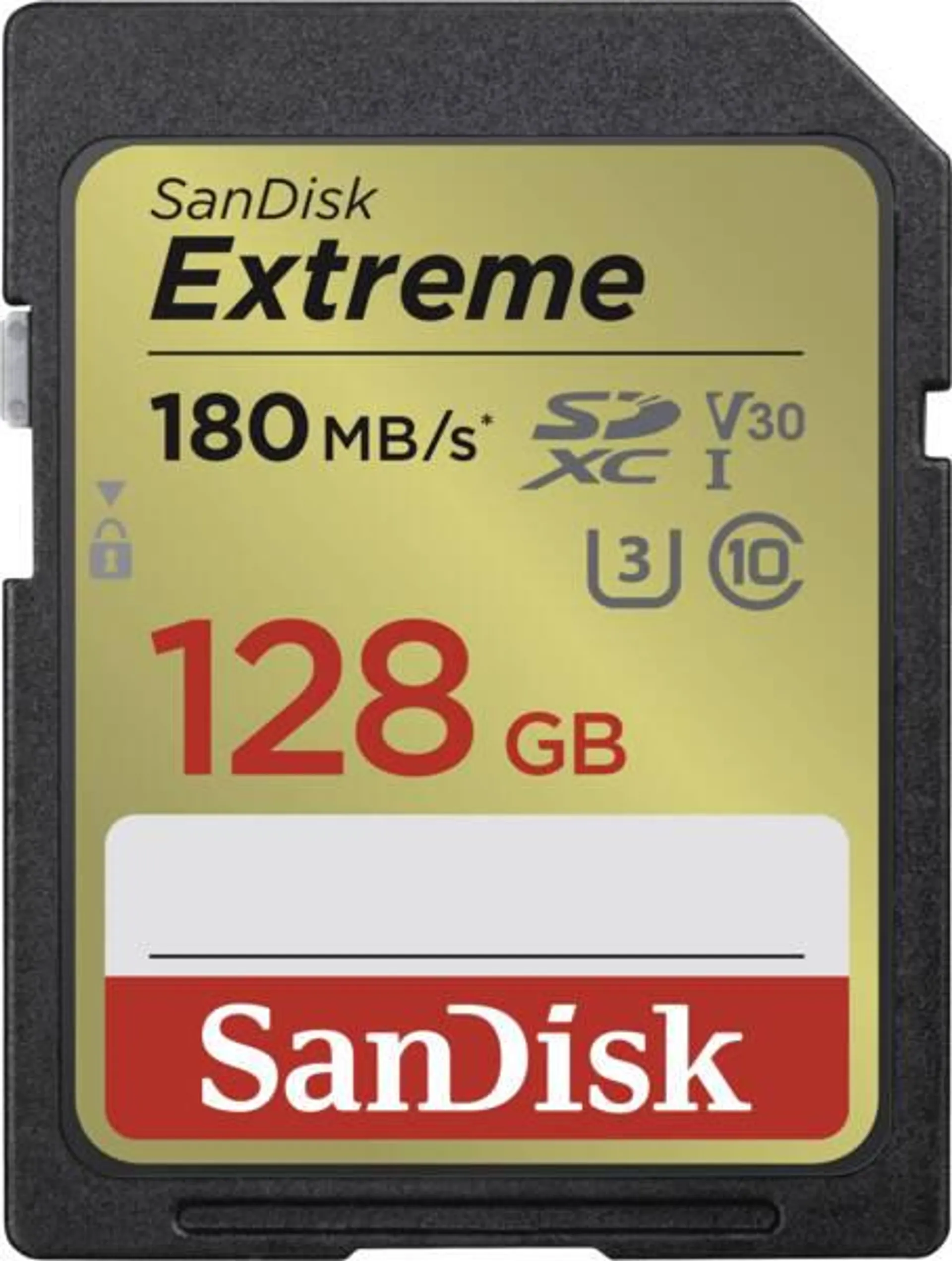 Extreme SDXC 128GB 180MB/s Class 10 UHS-I U3