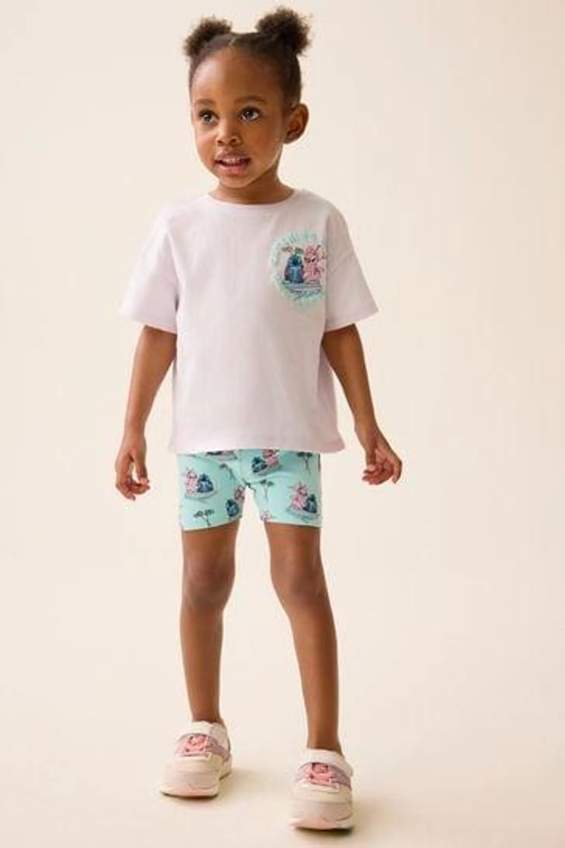 Blau - Disney Lilo & Stitch T-Shirt und Radlerhose im Set (3 Monate bis 7 Jahre)