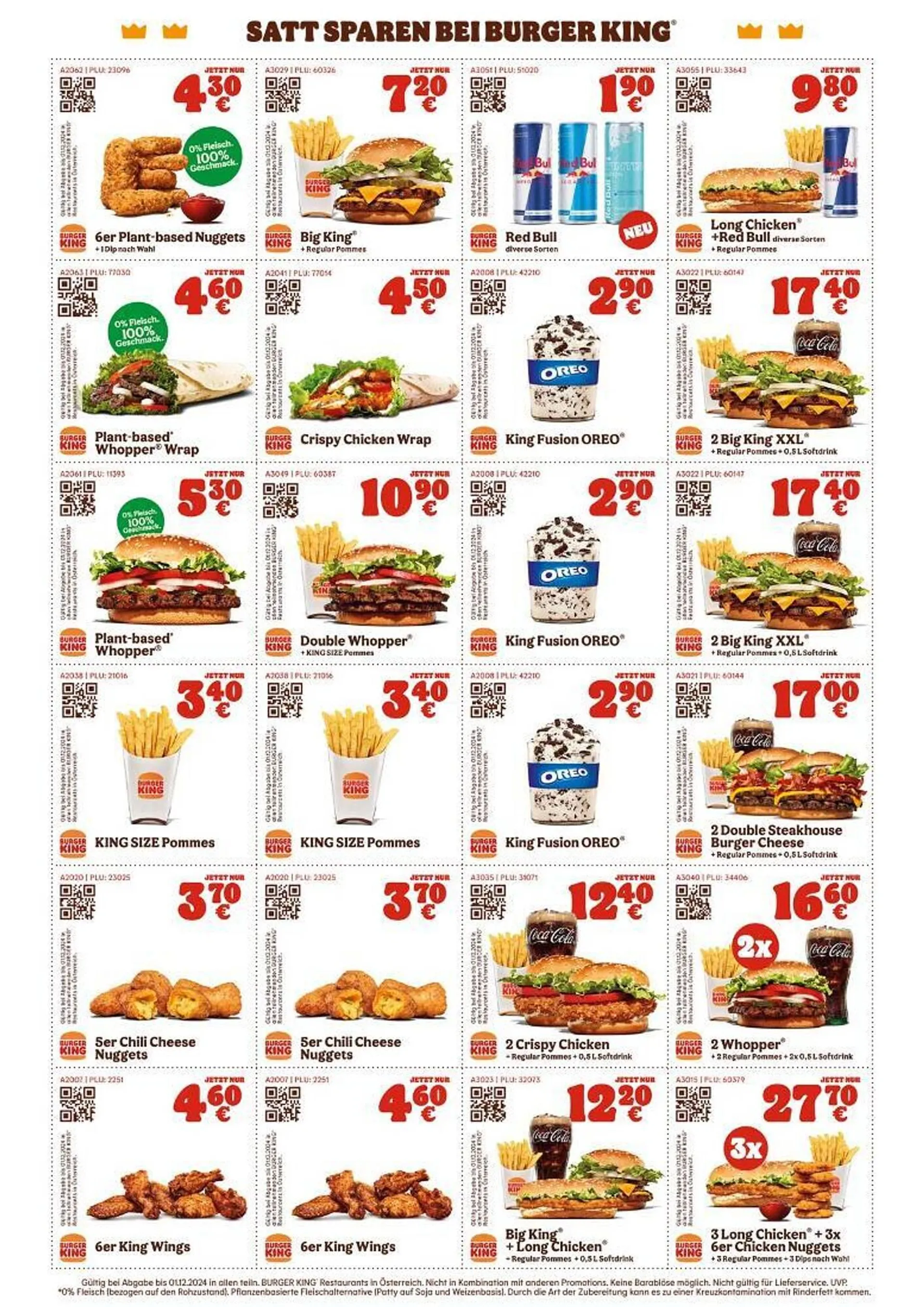 Burger King Flugblatt von 4. November bis 1. Dezember 2024 - Flugblätt seite  2