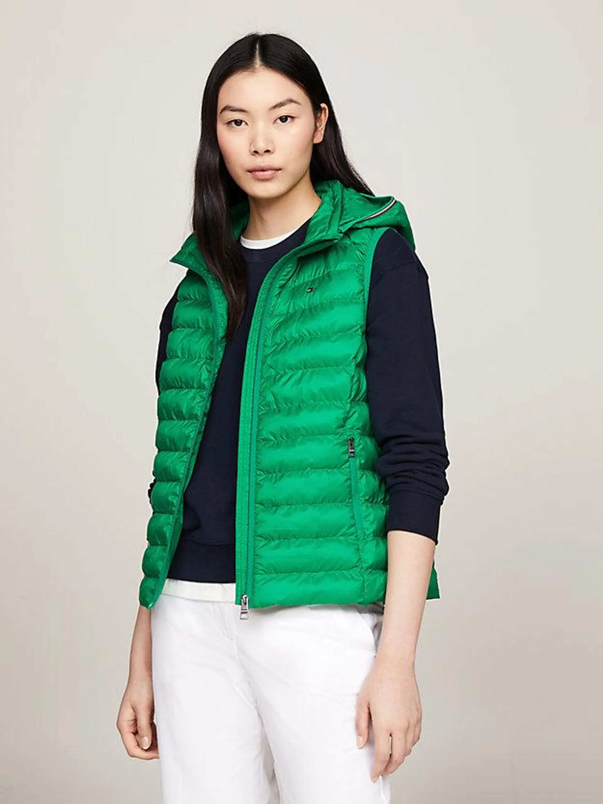 Global Stripe Padded Lightweight Gilet