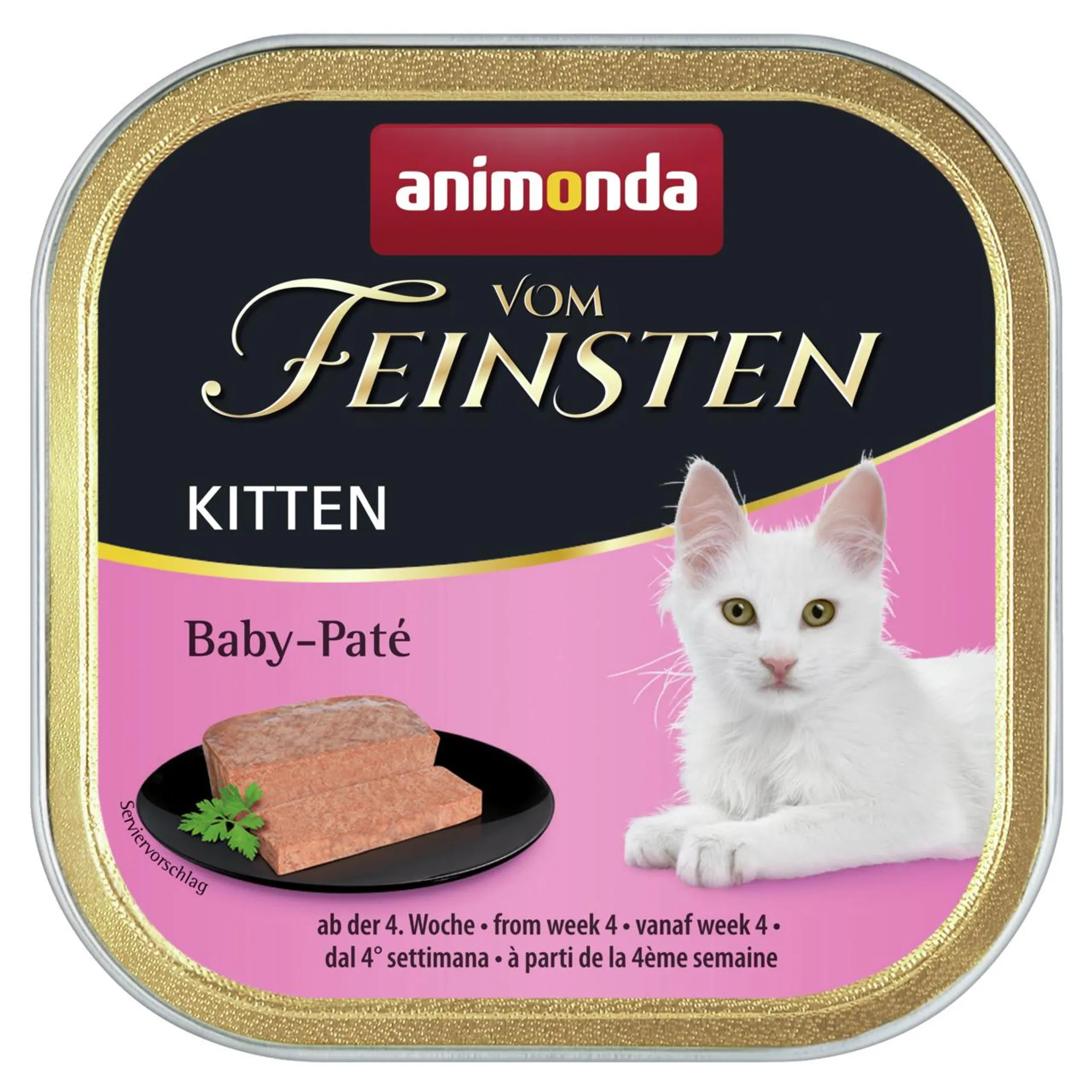 Sparpaket 8 x 100 g Animonda vom Feinsten Kitten Baby Paté Katzen Nassfutter