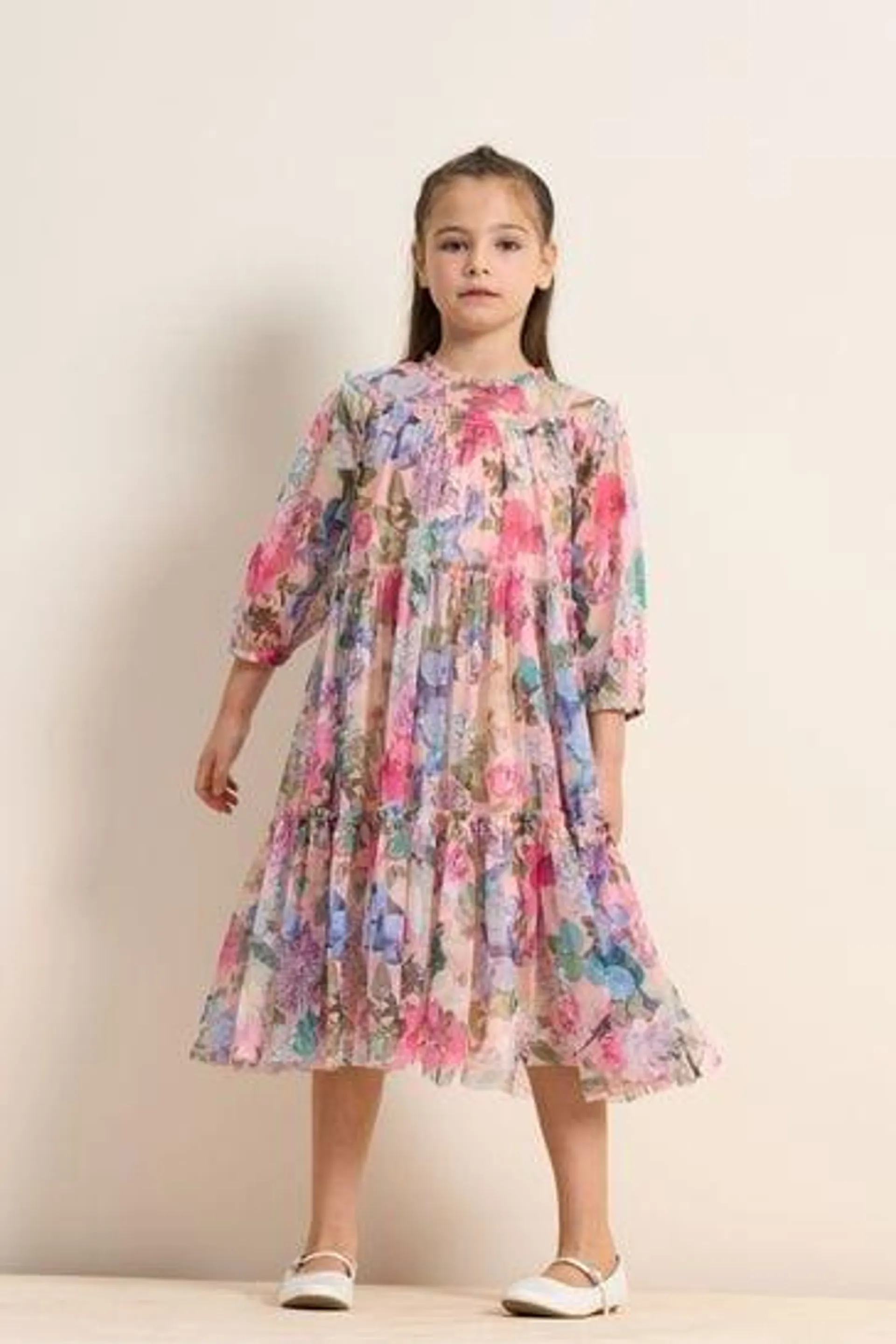 Angel & Rocket Rosa Eleanor Druck Mesh-Kleid