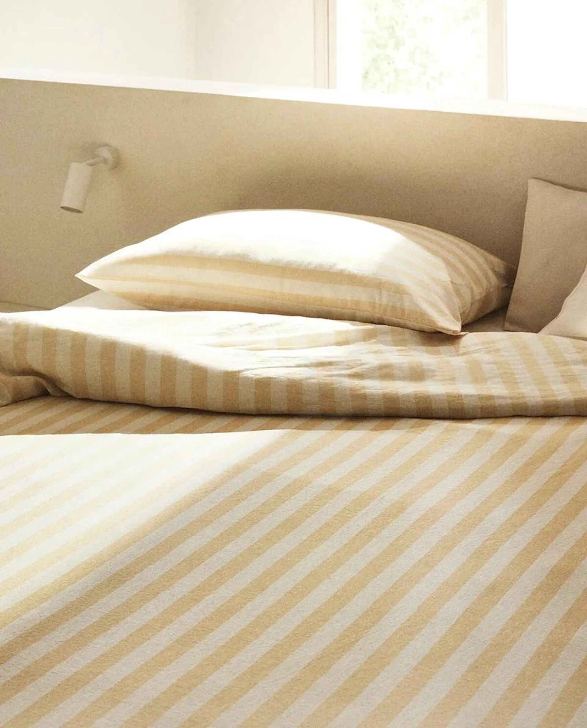 STRIPED COTTON LINEN DUVET COVER