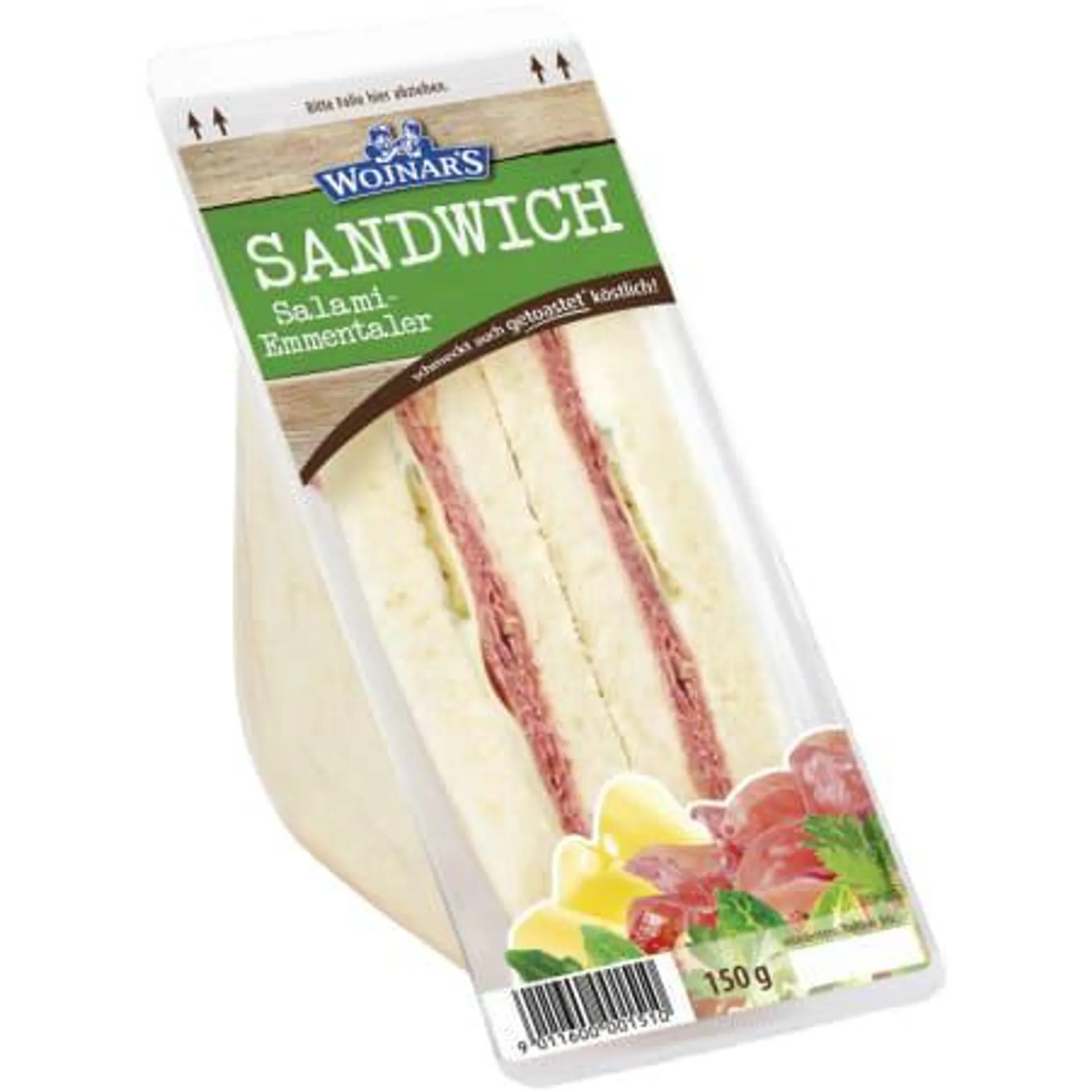 Sandwich Salami-Emmentaler