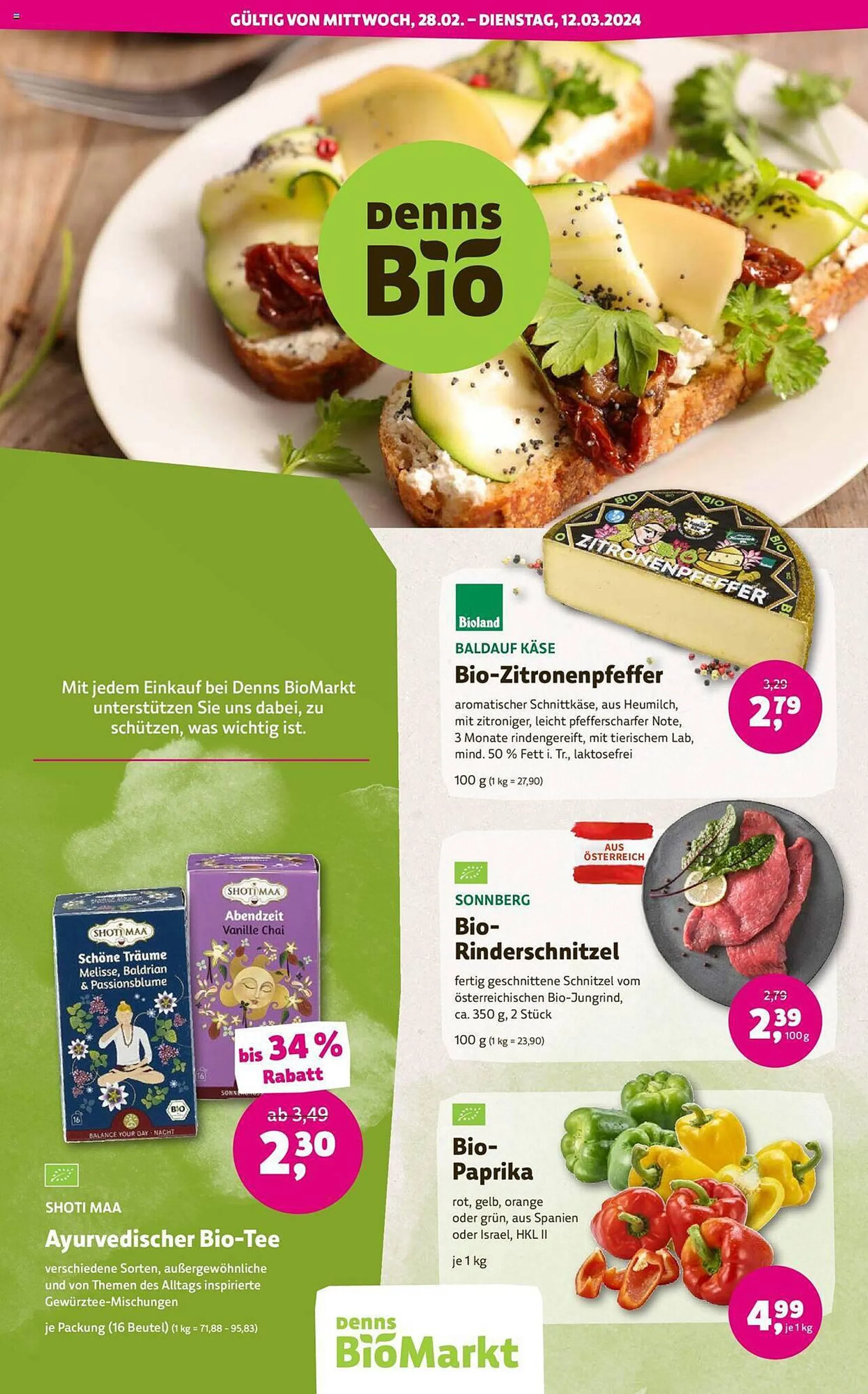 Denn's Biomarkt Flugblatt von 28. Februar bis 12. März 2024 - Flugblätt seite  