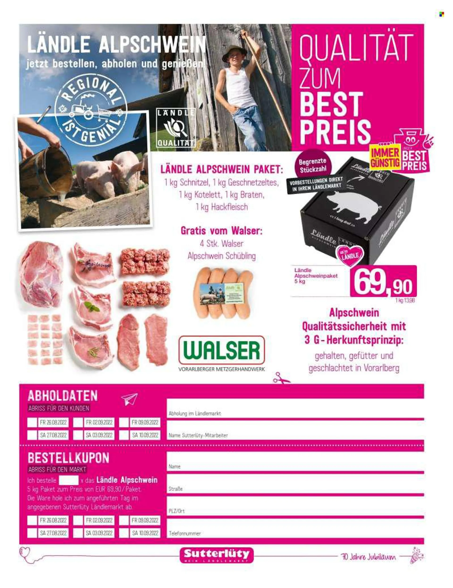 Angebote Sutterlüty - 11.8.2022 - 16.8.2022 - Verkaufsprodukte - Schnitzel, Hackfleisch, Schweinehackfleisch, Schweinefleisch, Schweinekotelett, Schweine-Gyros. Seite 3.
