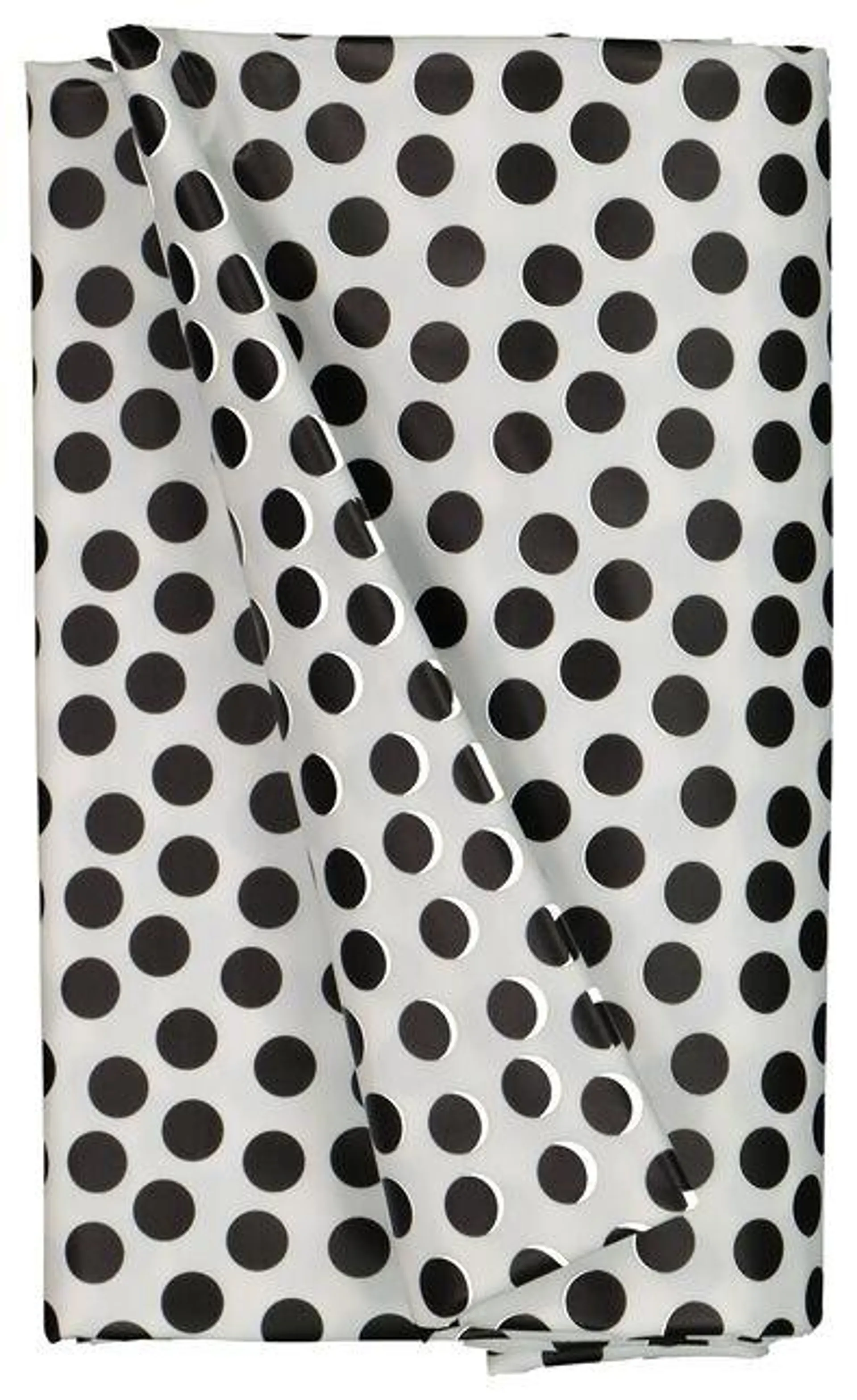 tafelzeil 140x240 polyester - stippen wit/zwart