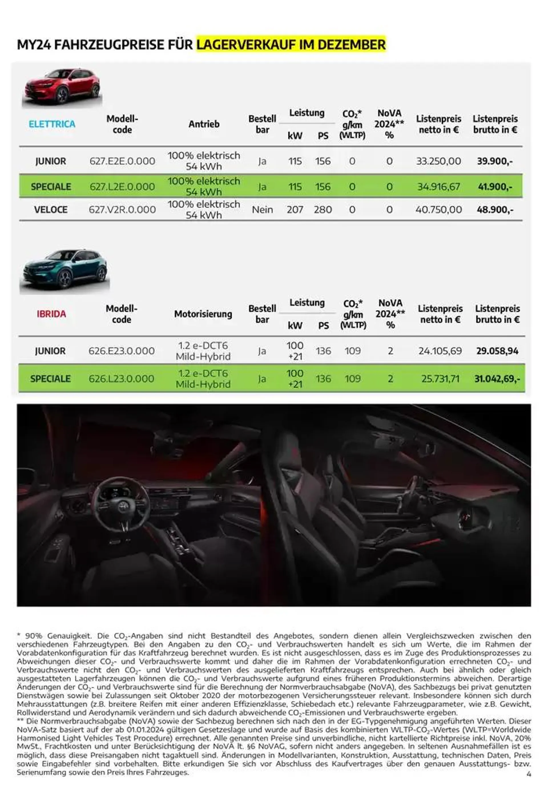 Alfa Romeo Junior von 7. Dezember bis 7. Dezember 2025 - Flugblätt seite  4