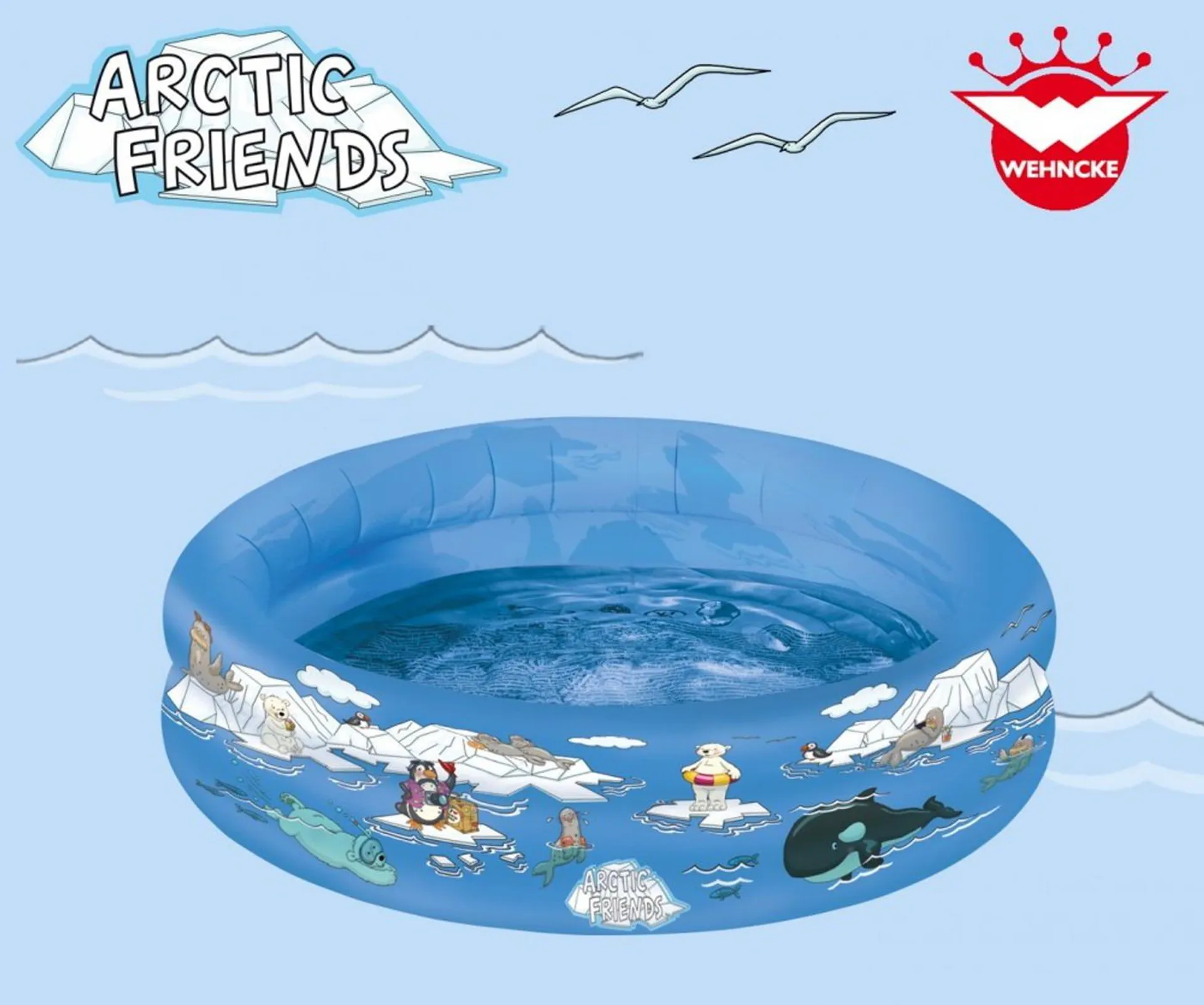 HAPPY PEOPLE Pool ARCTIC FRIENDS 74x18cm