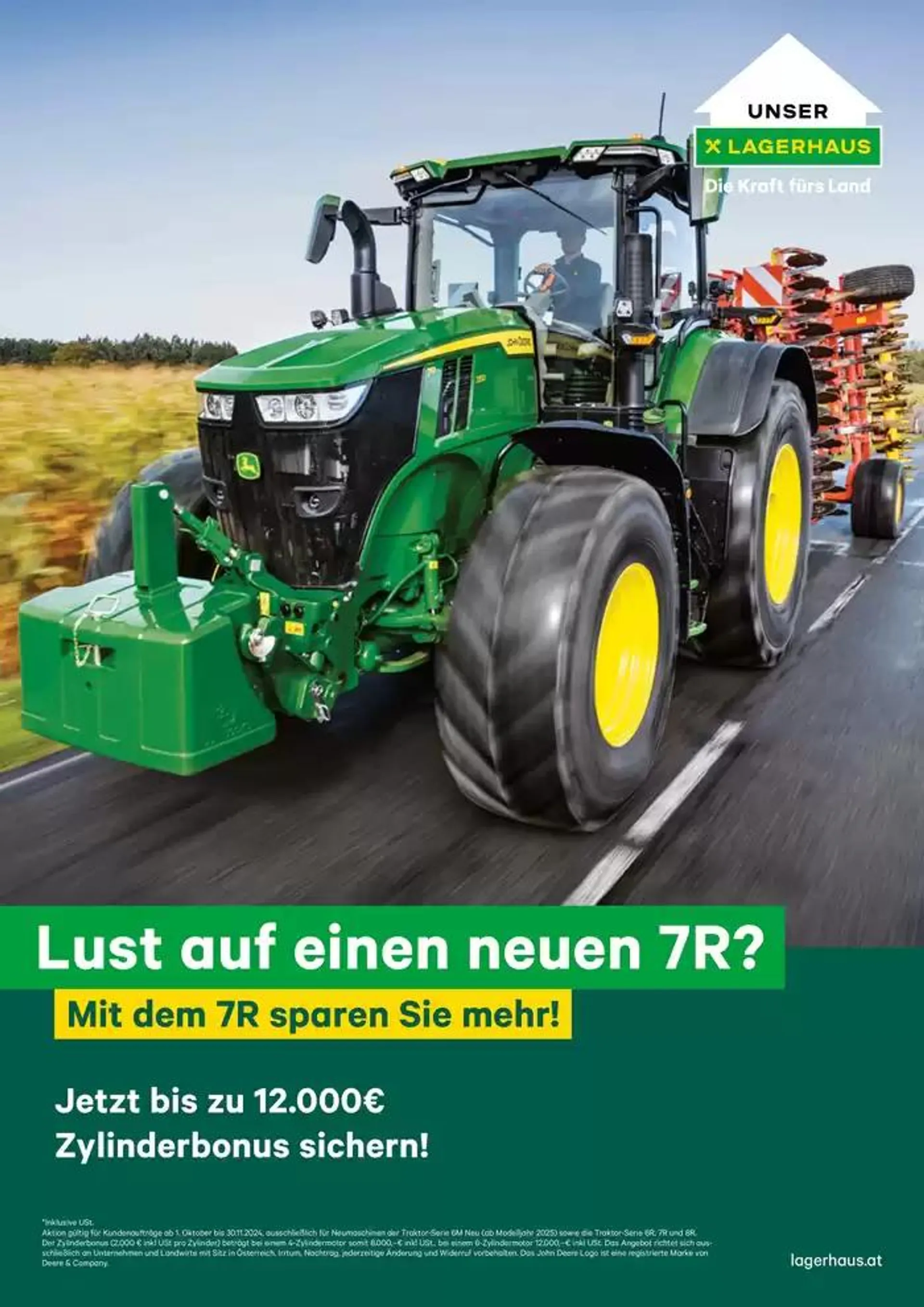 Zylinderbonus von John Deere von 12. Oktober bis 26. Oktober 2024 - Flugblätt seite  4