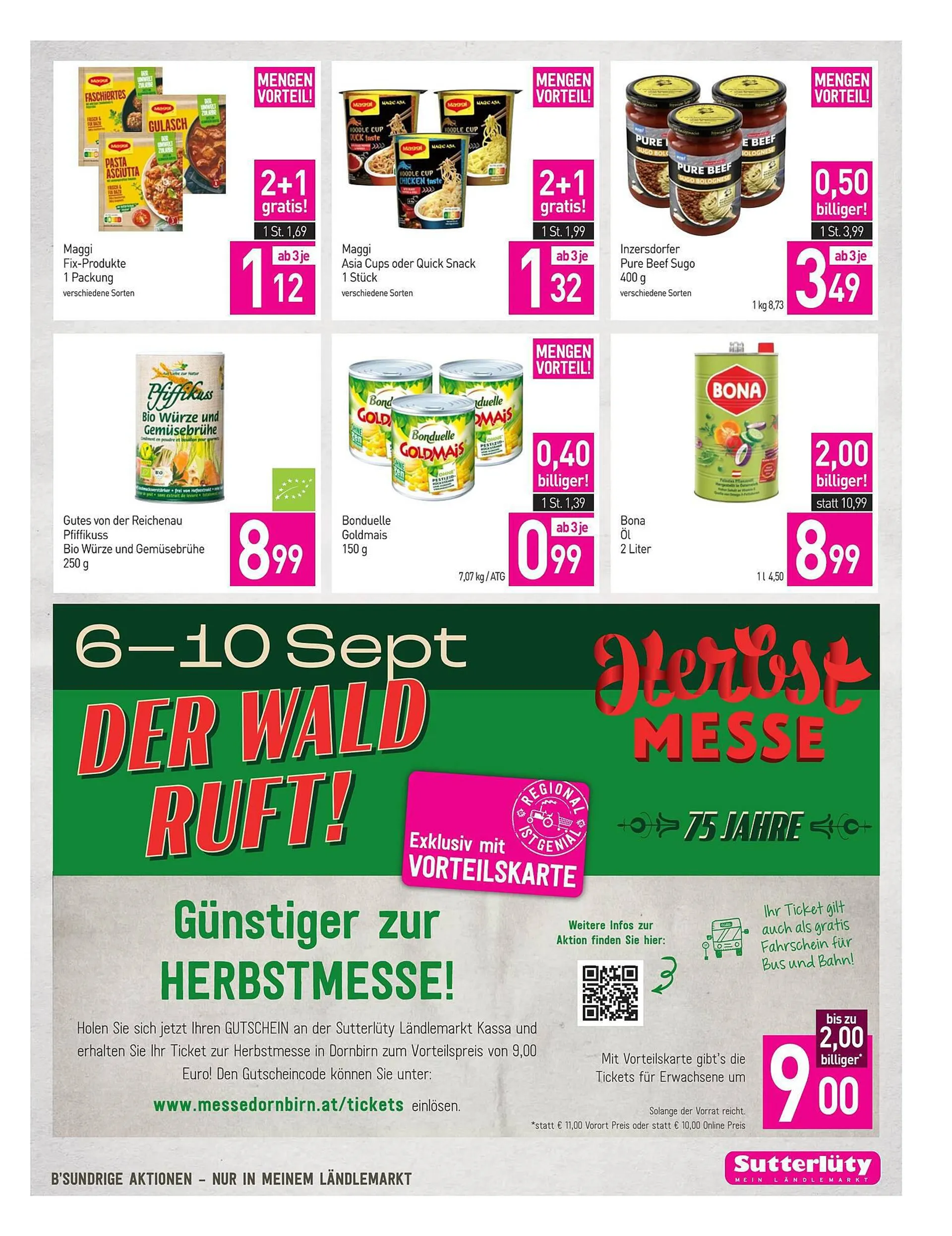Sutterlüty Flugblatt von 31. August bis 6. September 2023 - Flugblätt seite  17