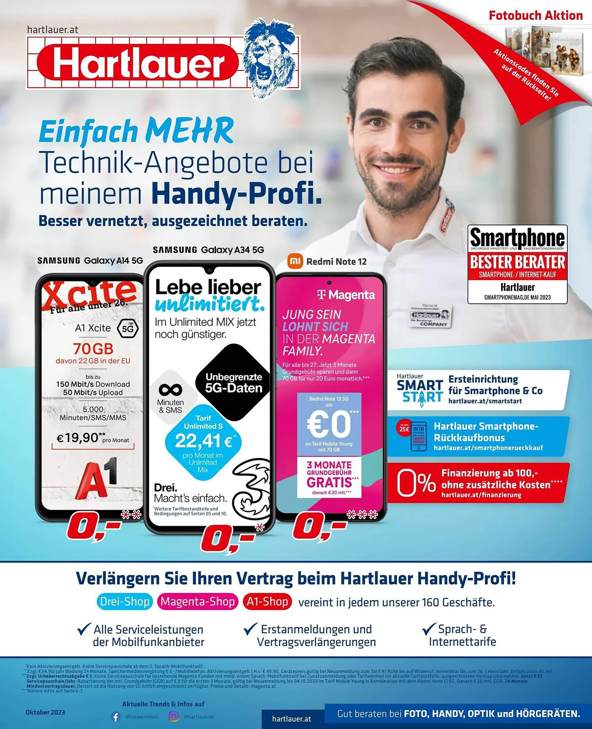 Hartlauer Flugblatt von 26. September bis 14. November 2023 - Flugblätt seite  1