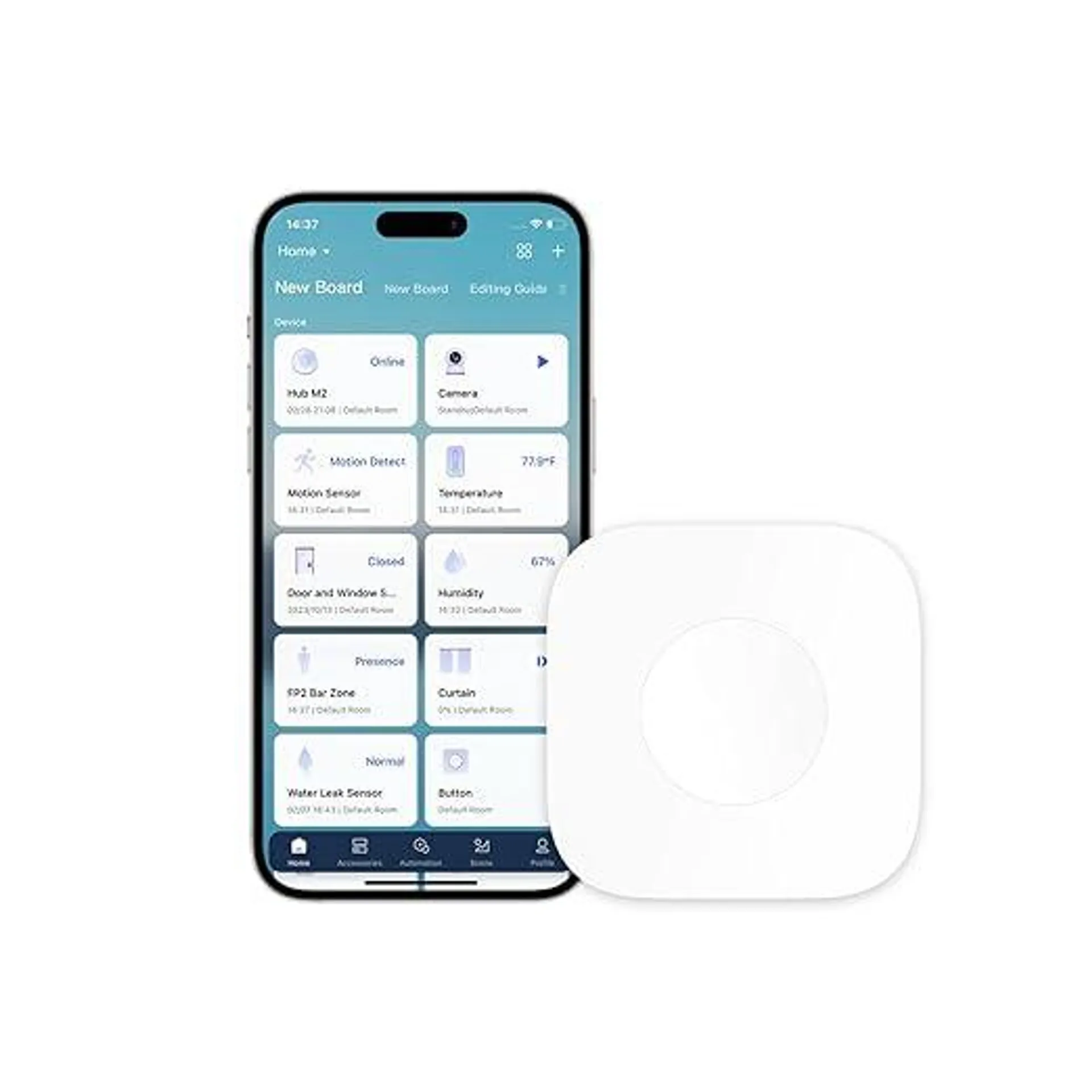 Aqara Mini-Funkschalter, Benötigt Aqara Hub, Zigbee-Verbindung, 3-Wege-Mehrzweck-Steuerknopf für Smart Home-Anwendungen, Kompatibel mit Apple HomeKit, IFTTT