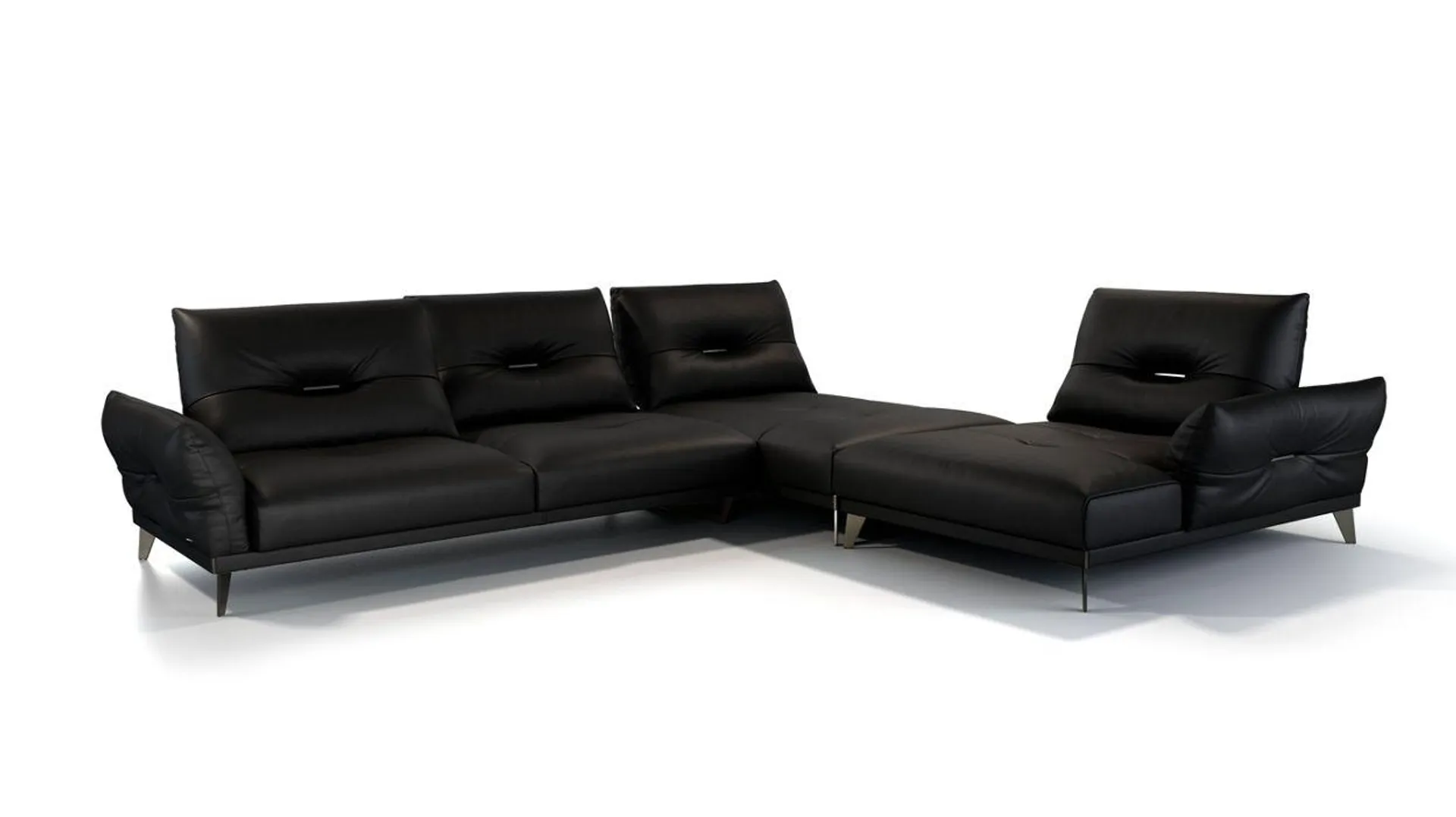ITINERAIRE CUIR 3-Sitzer Sofa - Armlehne links
