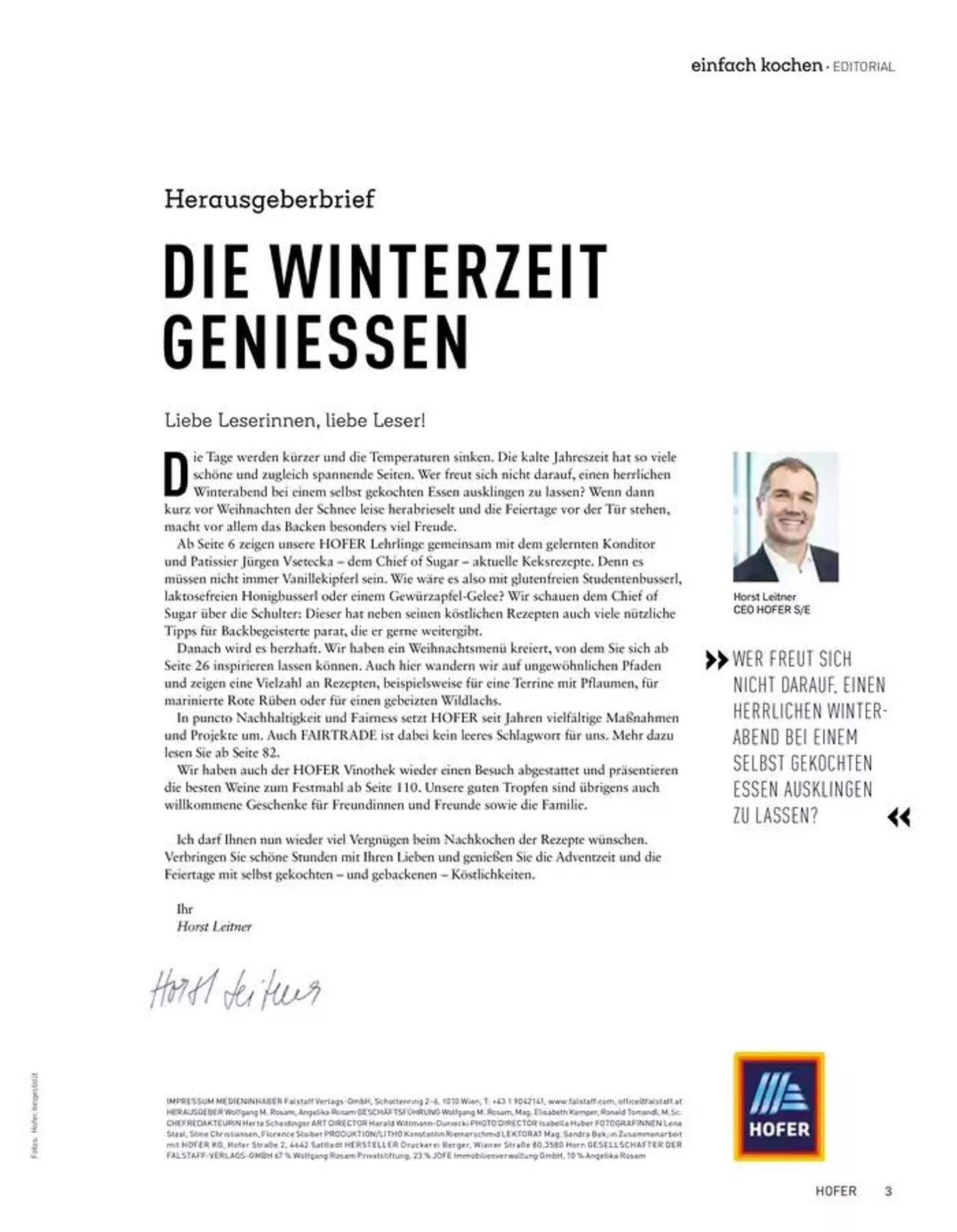 Einfach Kochen Herbst/Winter 2024 von 22. Oktober bis 5. November 2024 - Flugblätt seite  3