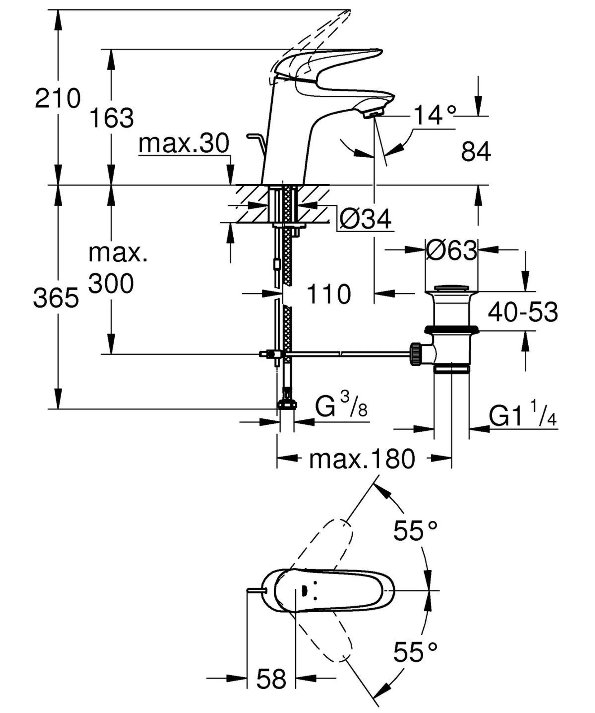 Grohe Waschtischarmatur