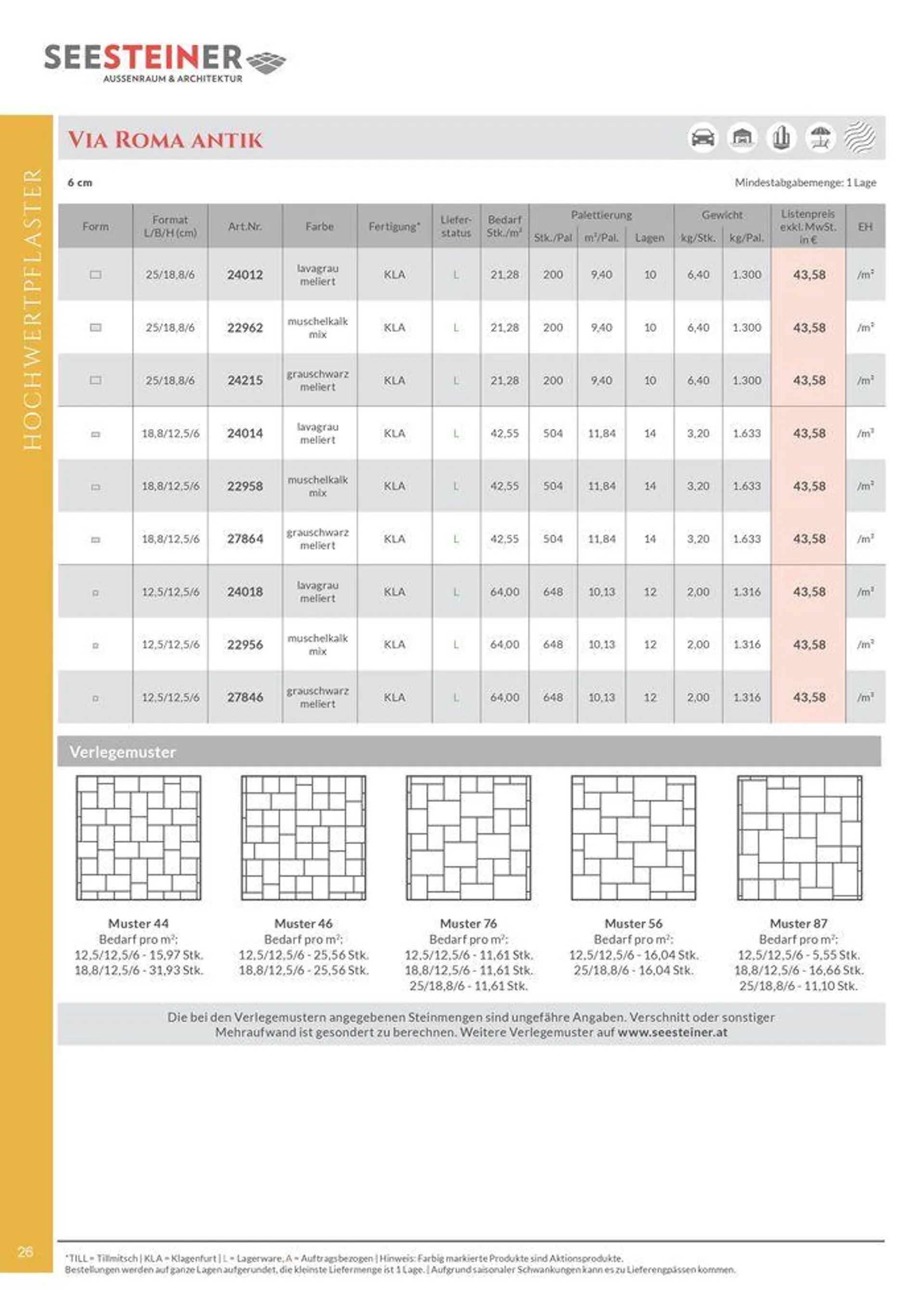 Preis Liste 2024 von 31. Mai bis 31. Dezember 2024 - Flugblätt seite  28