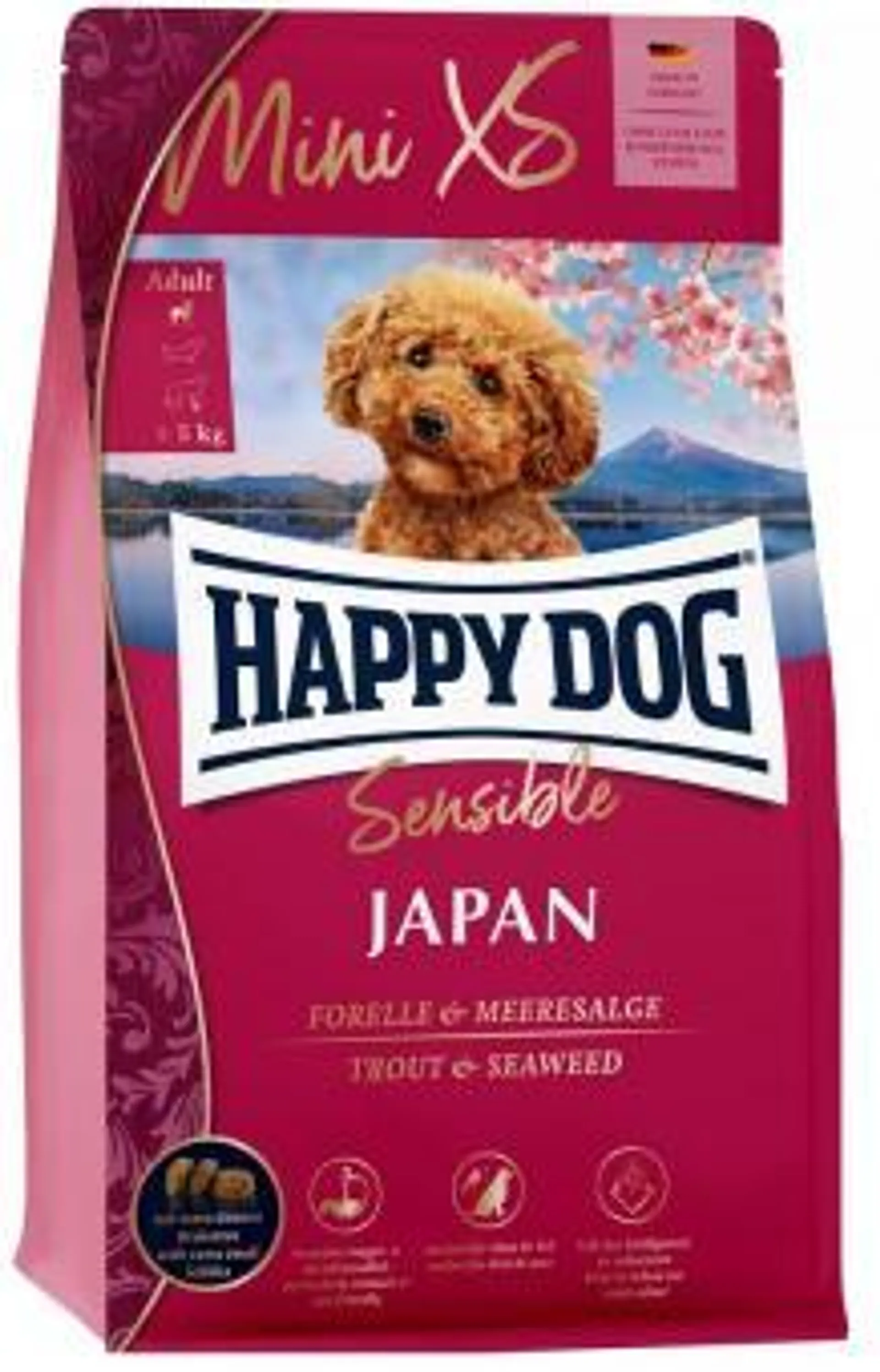 HAPPY DOG Sensible Mini XS Japan 300g mit Forelle und Algen