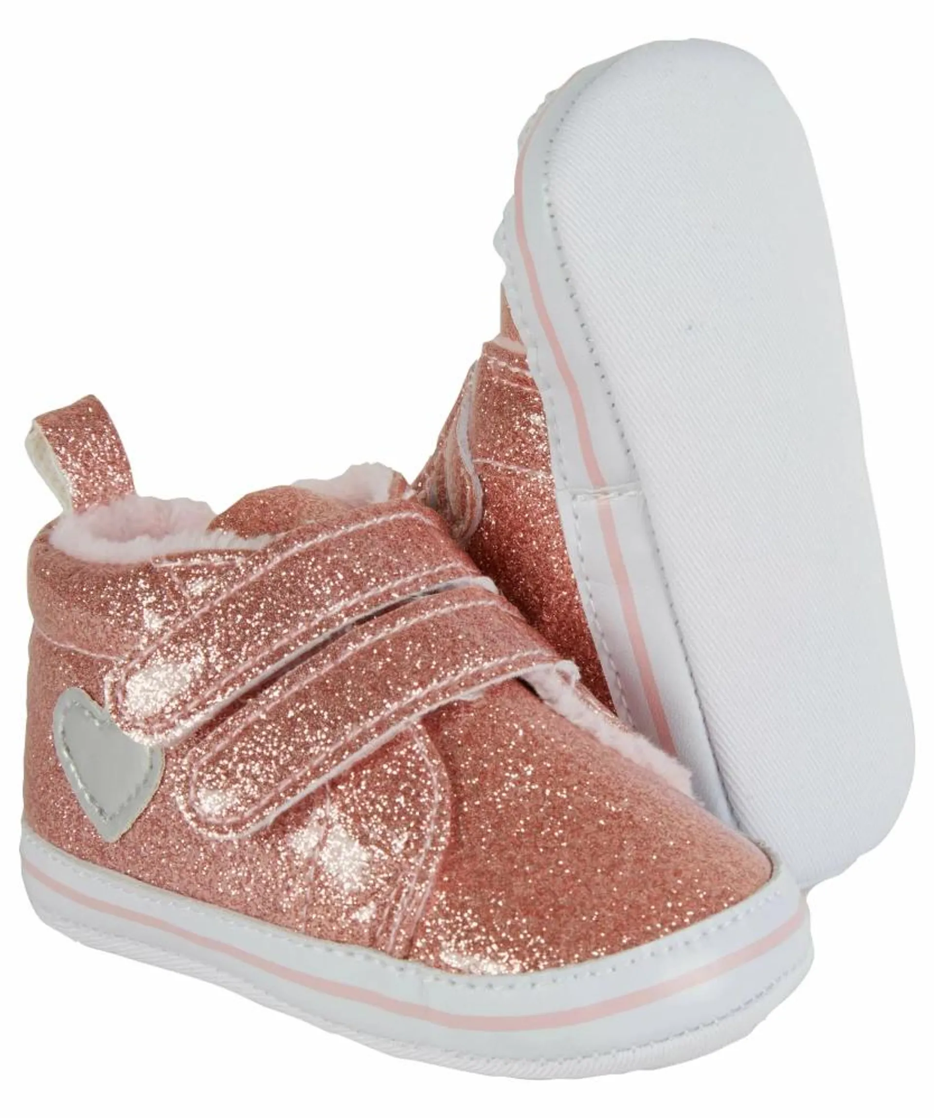 Glitzernde Babyschuhe Teddykopf_Baby, Klettverschluss