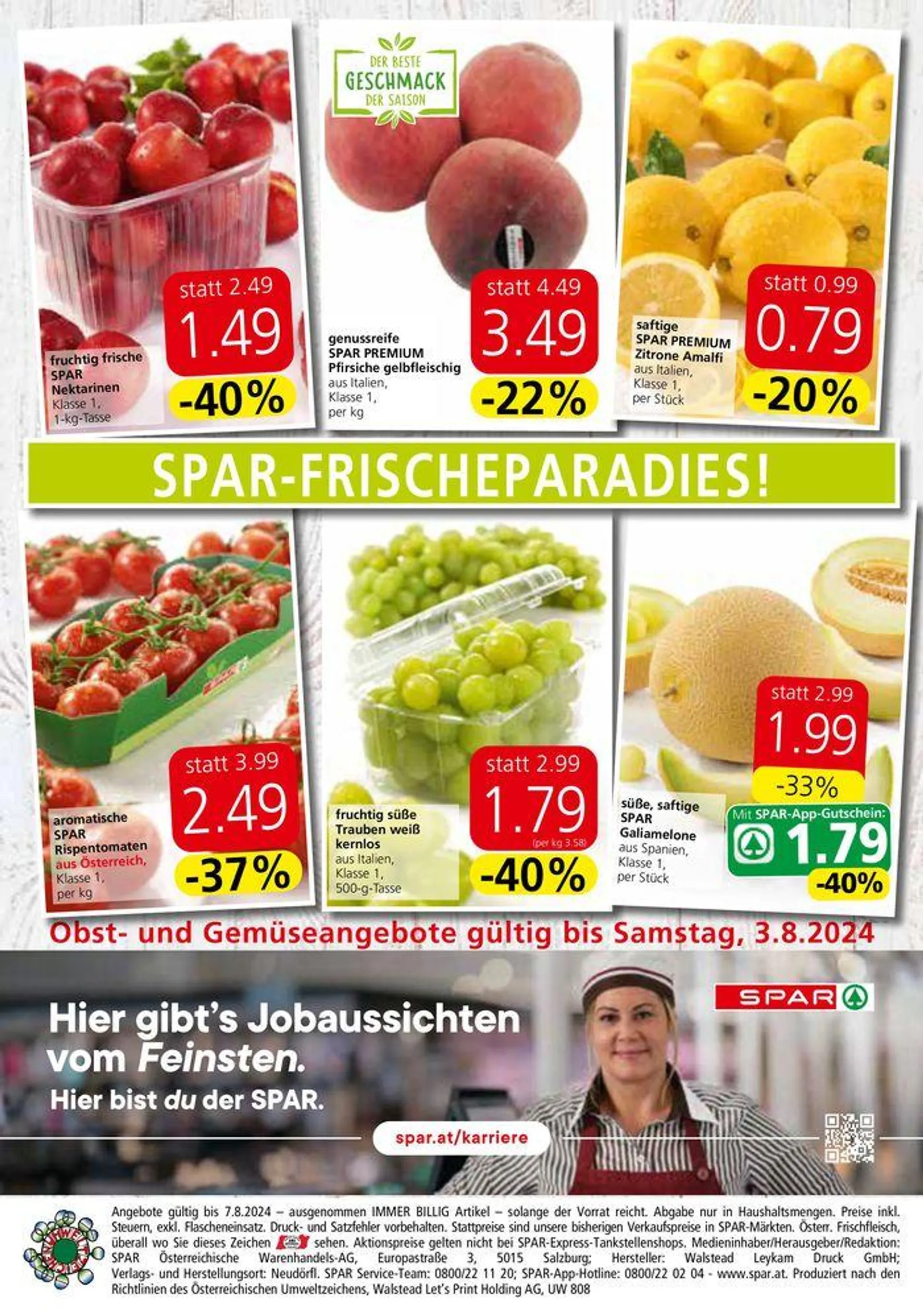 Spar flugblatt von 31. Juli bis 14. August 2024 - Flugblätt seite  16