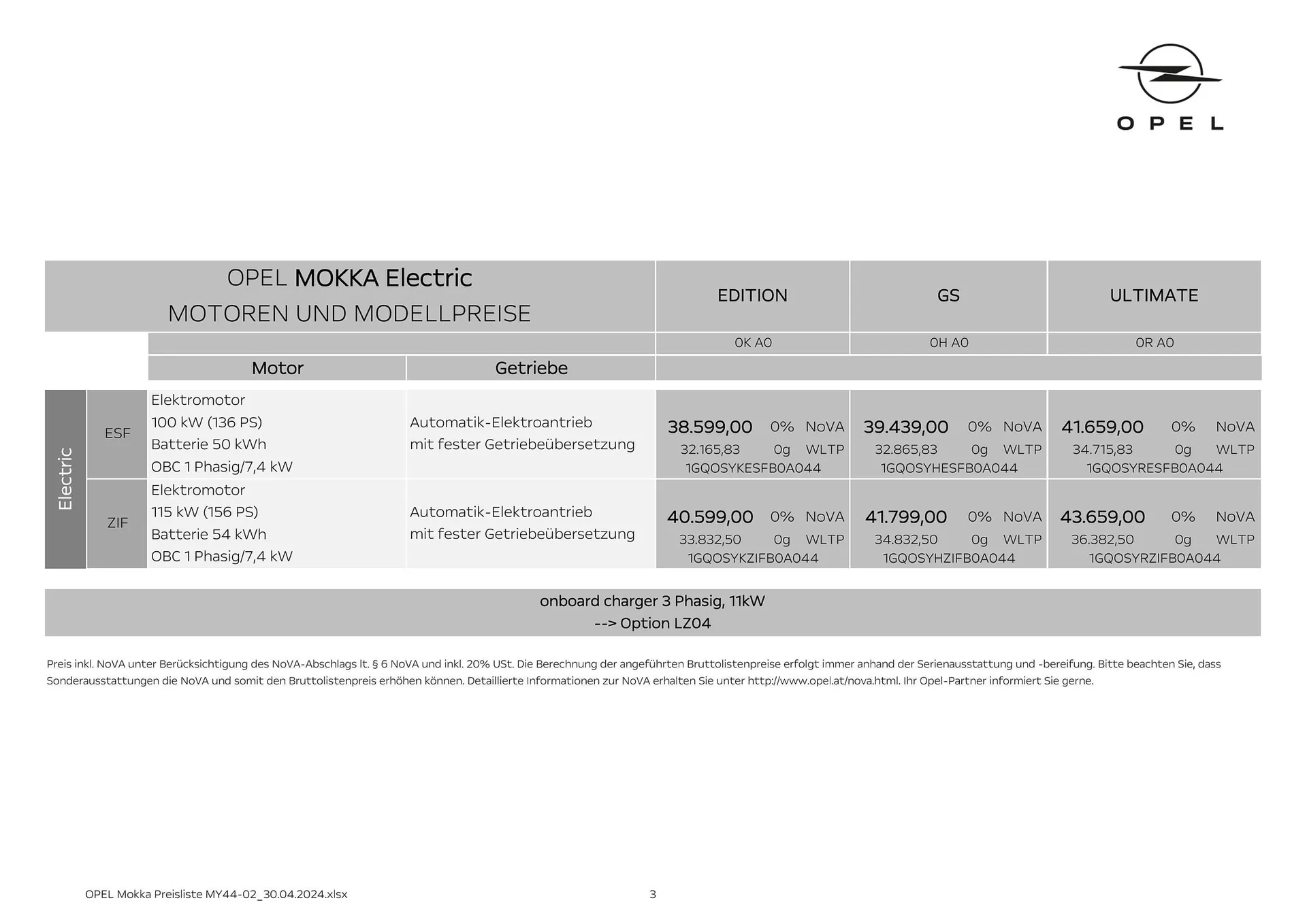 Opel Mokka Flugblatt von 16. Mai bis 15. Mai 2025 - Flugblätt seite  3