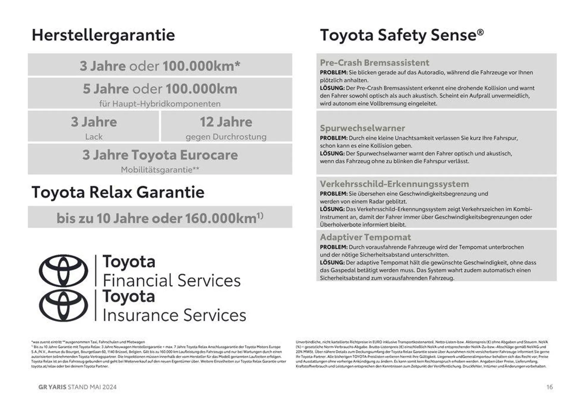 Toyota GR Yaris von 1. Mai bis 1. Mai 2025 - Flugblätt seite  16