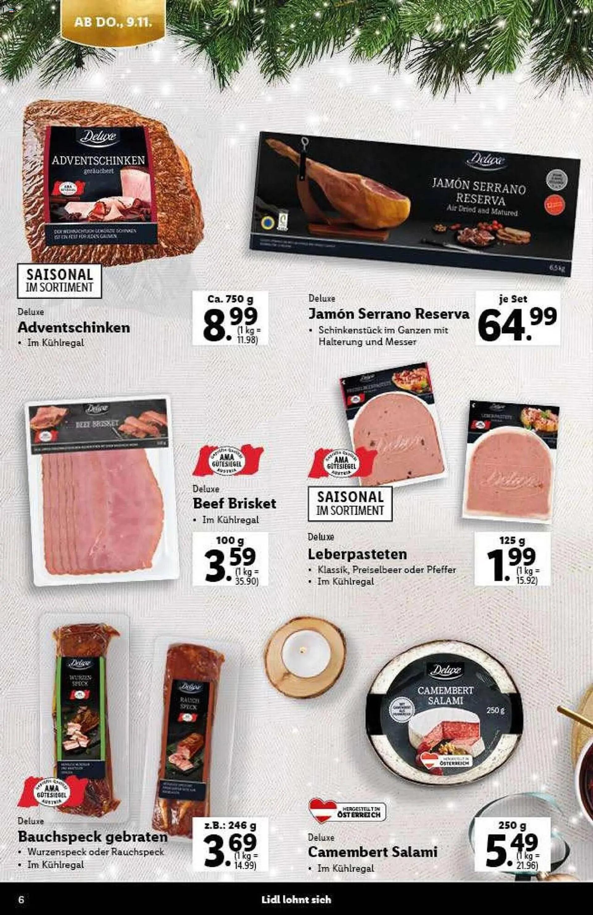 Lidl Flugblatt von 9. November bis 21. Dezember 2023 - Flugblätt seite  6