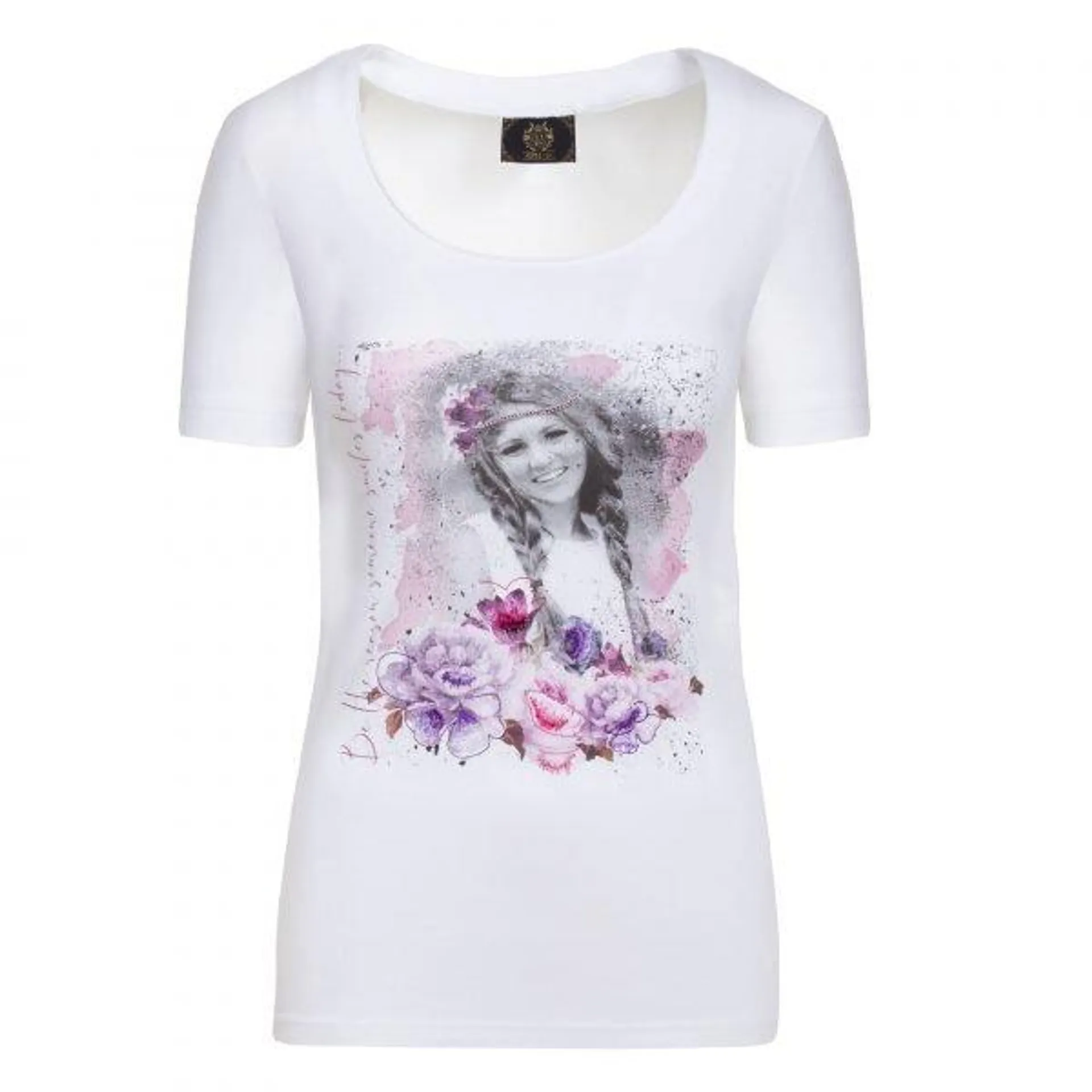 Damen T-Shirt “Melissa”, Weiß mit Foto