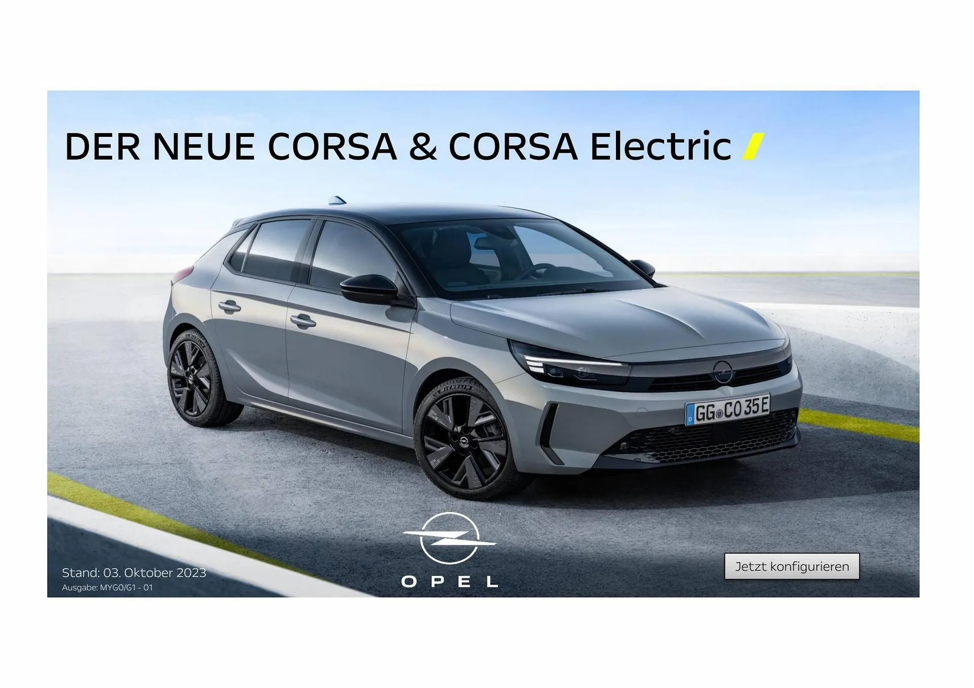 Opel DER NEUE CORSA & CORSA Electric Flugblatt von 3. Oktober bis 3. Oktober 2024 - Flugblätt seite  