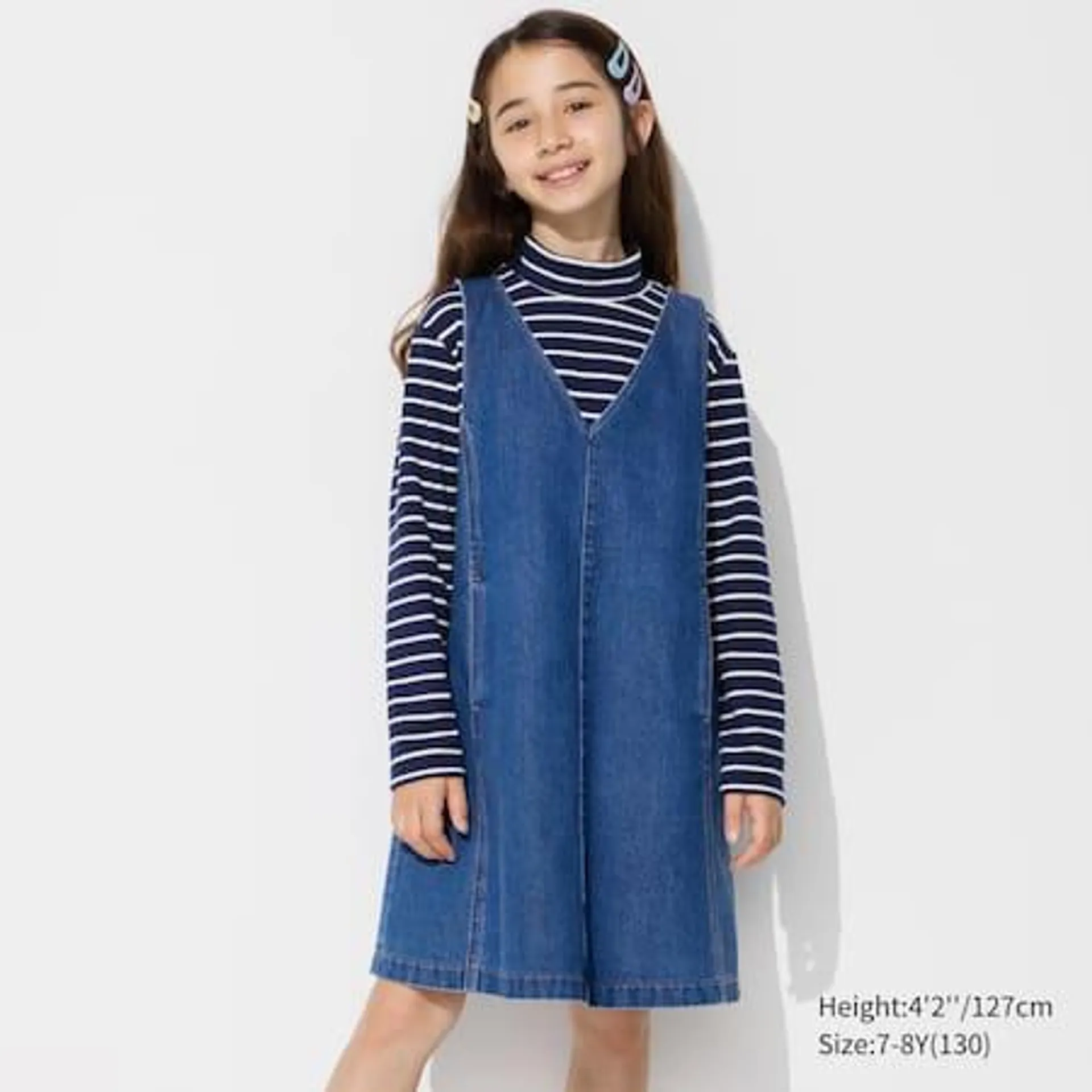 Girls Denim Jumper Dress