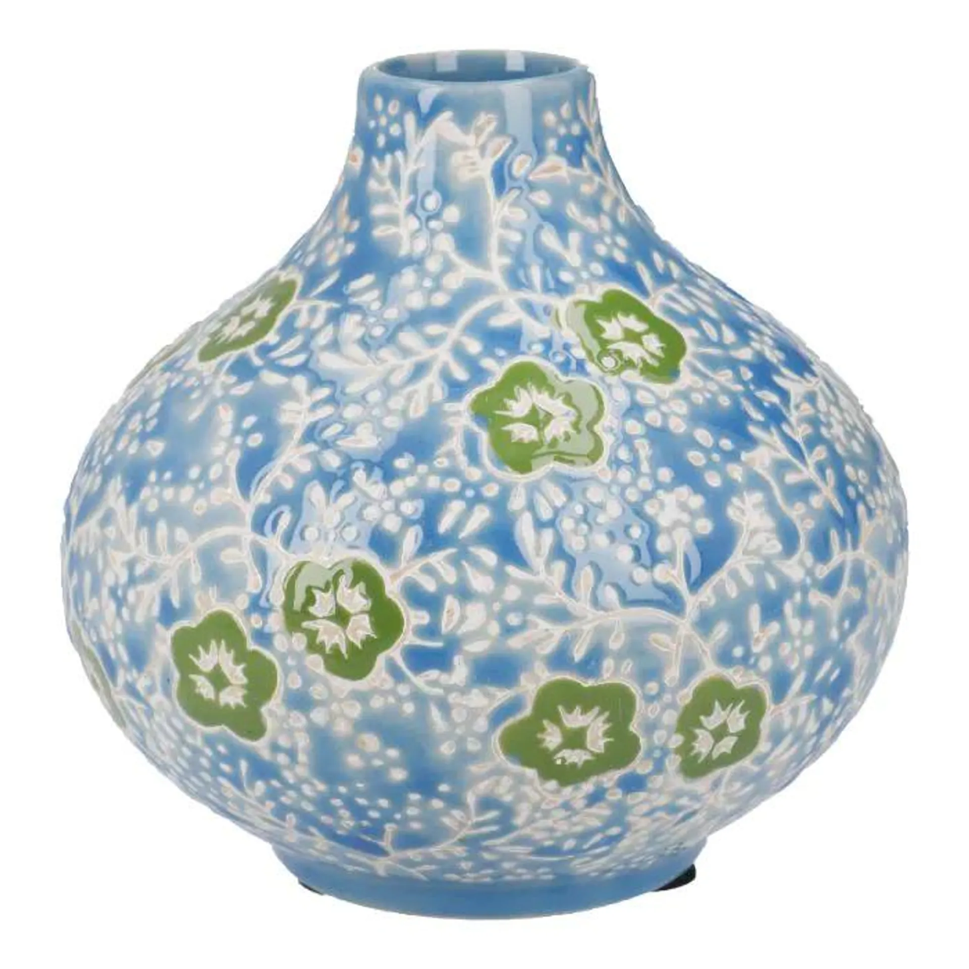 Vase Blümchen, blau, 9 cm