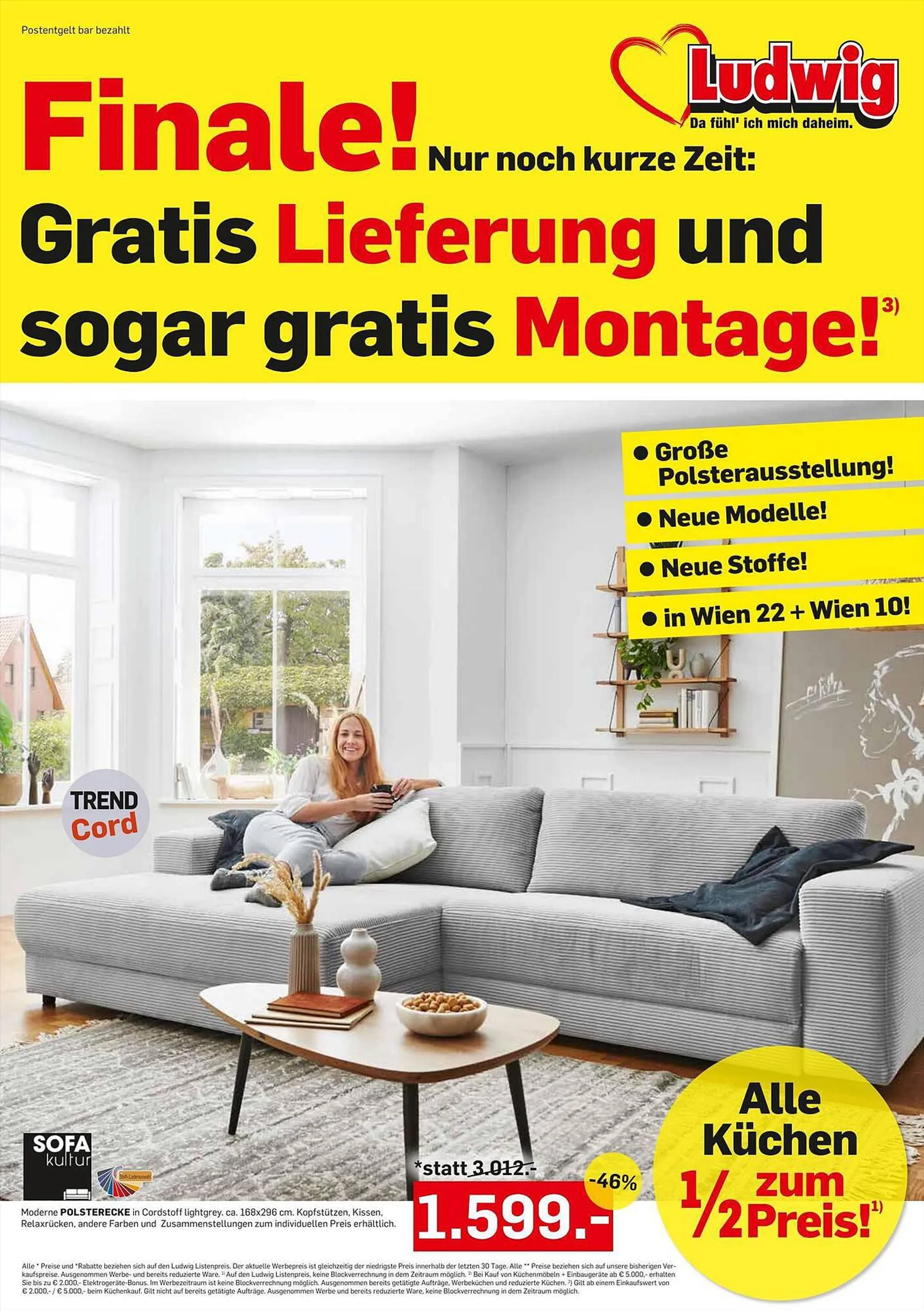 Möbel Ludwig Flugblatt von 18. September bis 23. September 2023 - Flugblätt seite  1