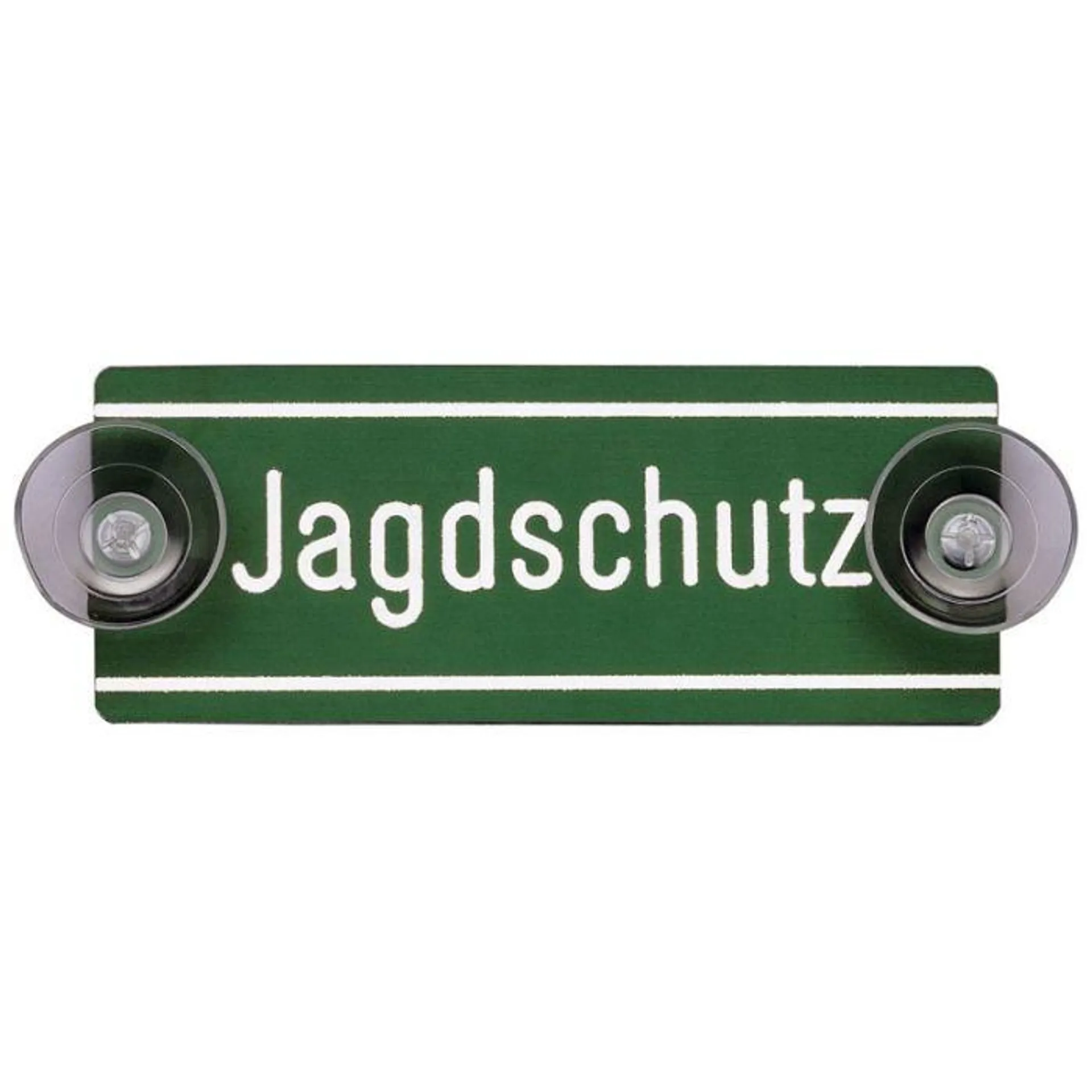 Hinweis-Schild mit Saugnäpfen "Jagdschutz"