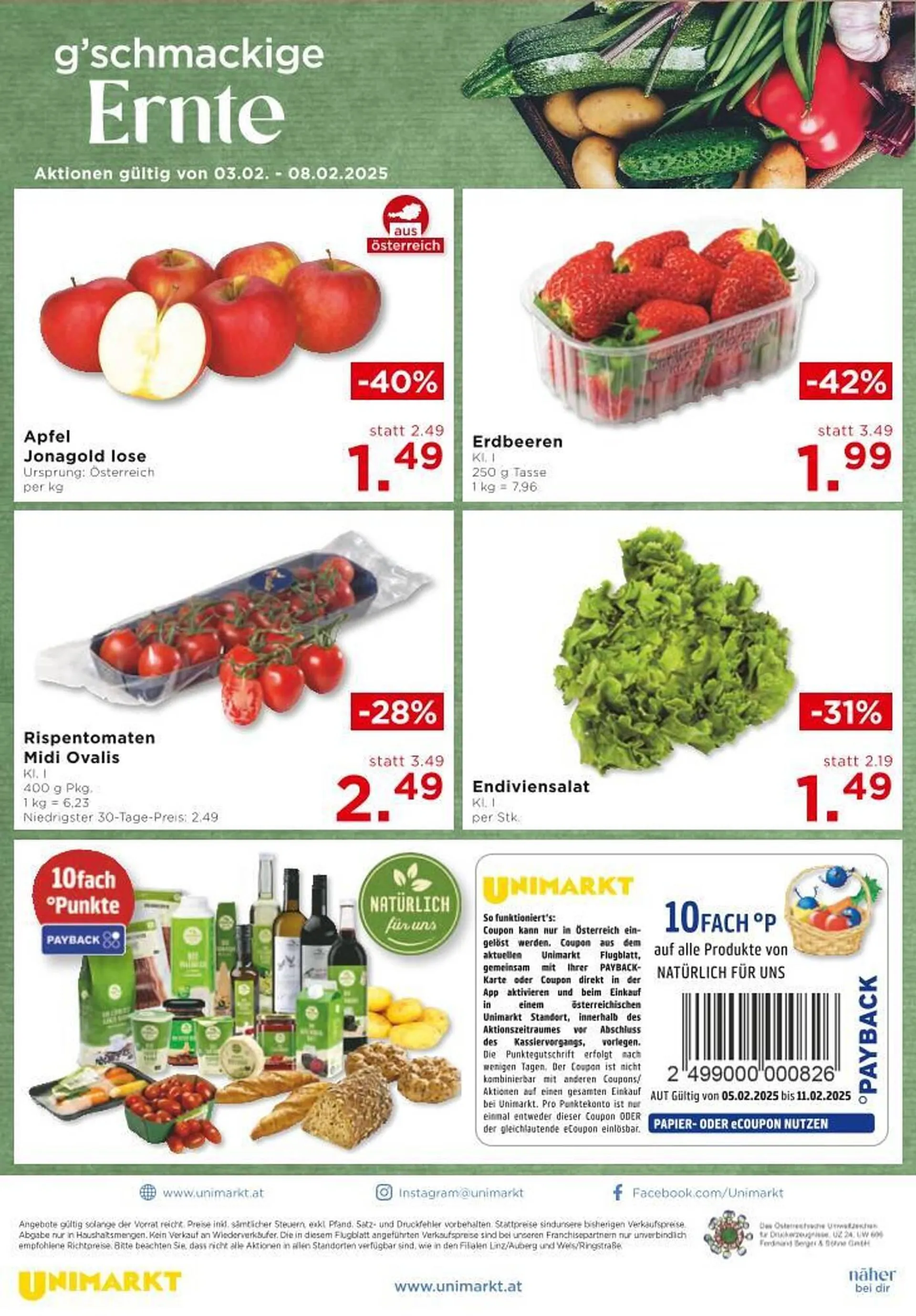 Unimarkt Flugblatt von 5. Februar bis 11. Februar 2025 - Flugblätt seite  16