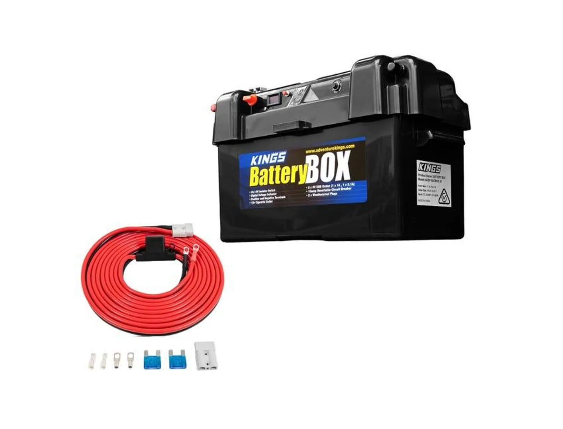 Kings Maxi Battery Box + 50A Wiring Kit