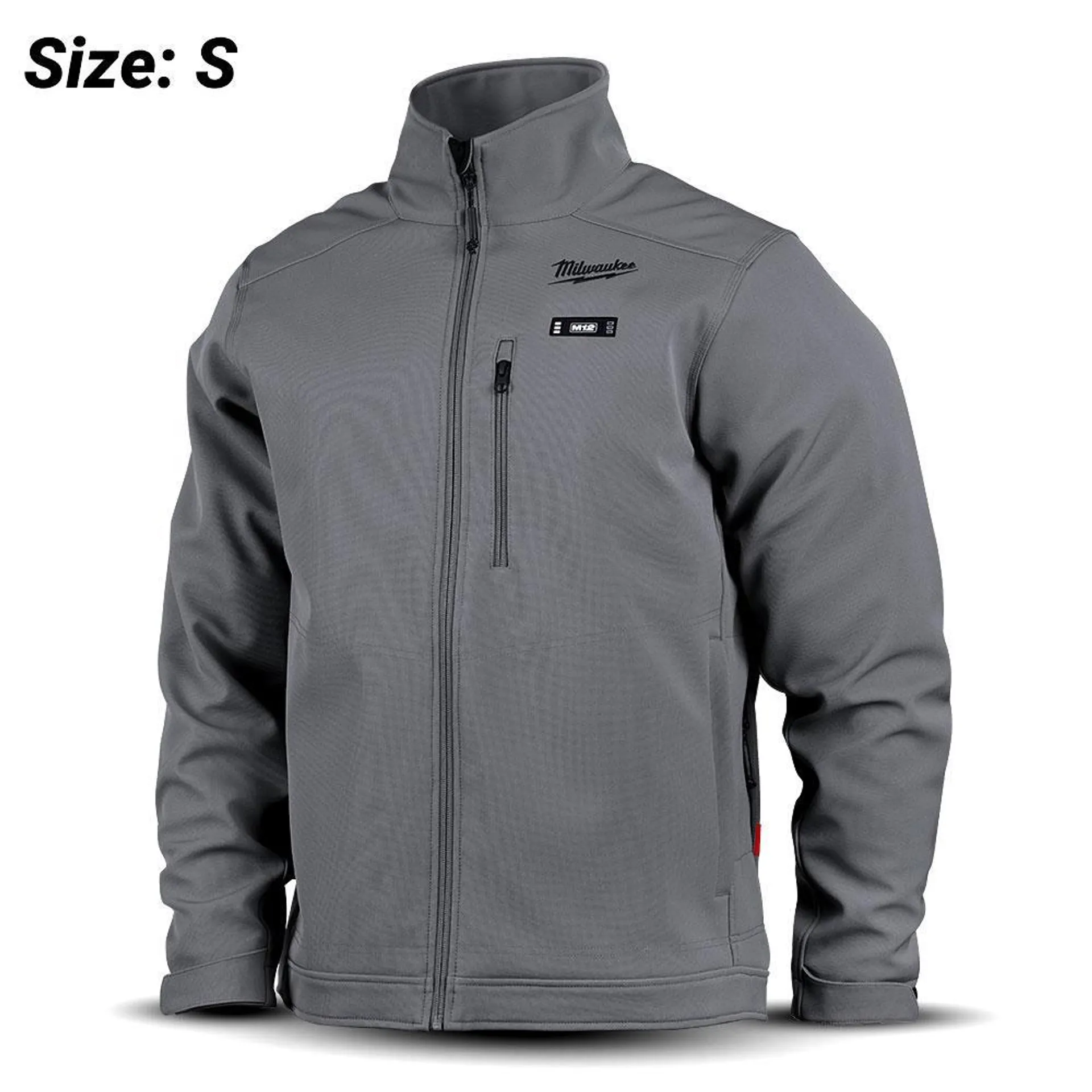 Milwaukee M12THJGREY0S 12V Li-ion Cordless TOUGHSHELL™ Grey Heated Jacket (SMALL) - Skin Only